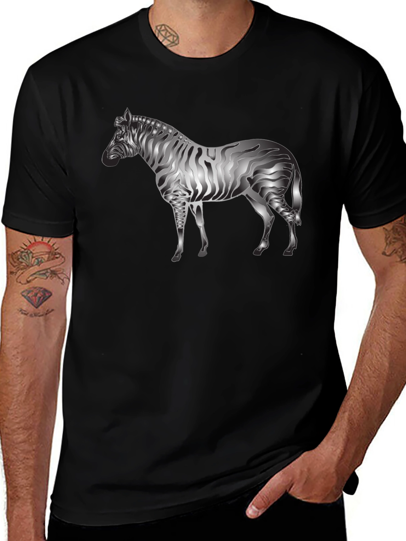 Variant 5 of Zebra Graphic Tee - Cool Animal Design