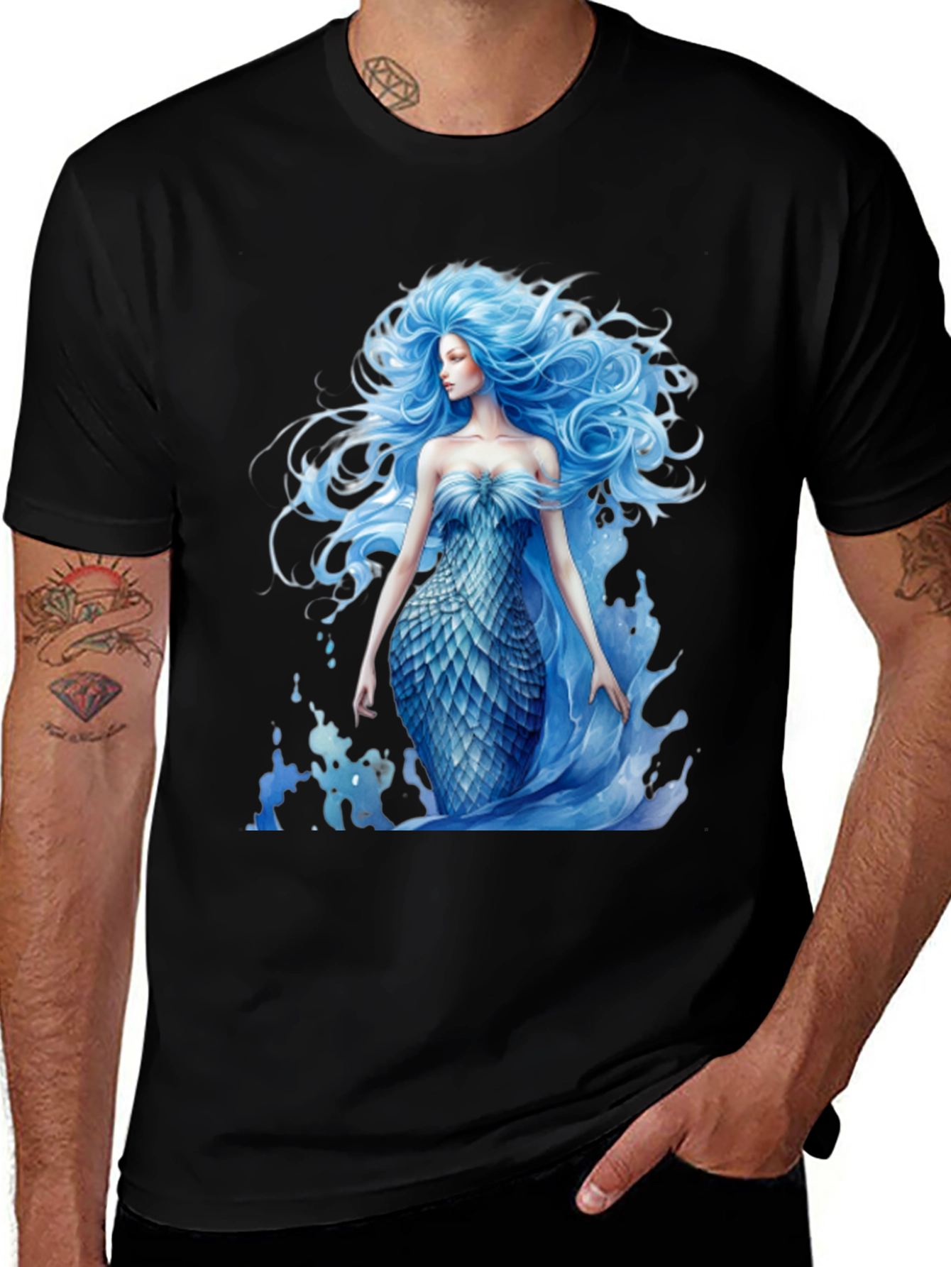 Variant 22 of Mermaid Graphic T-Shirt - Unique Artistic Design