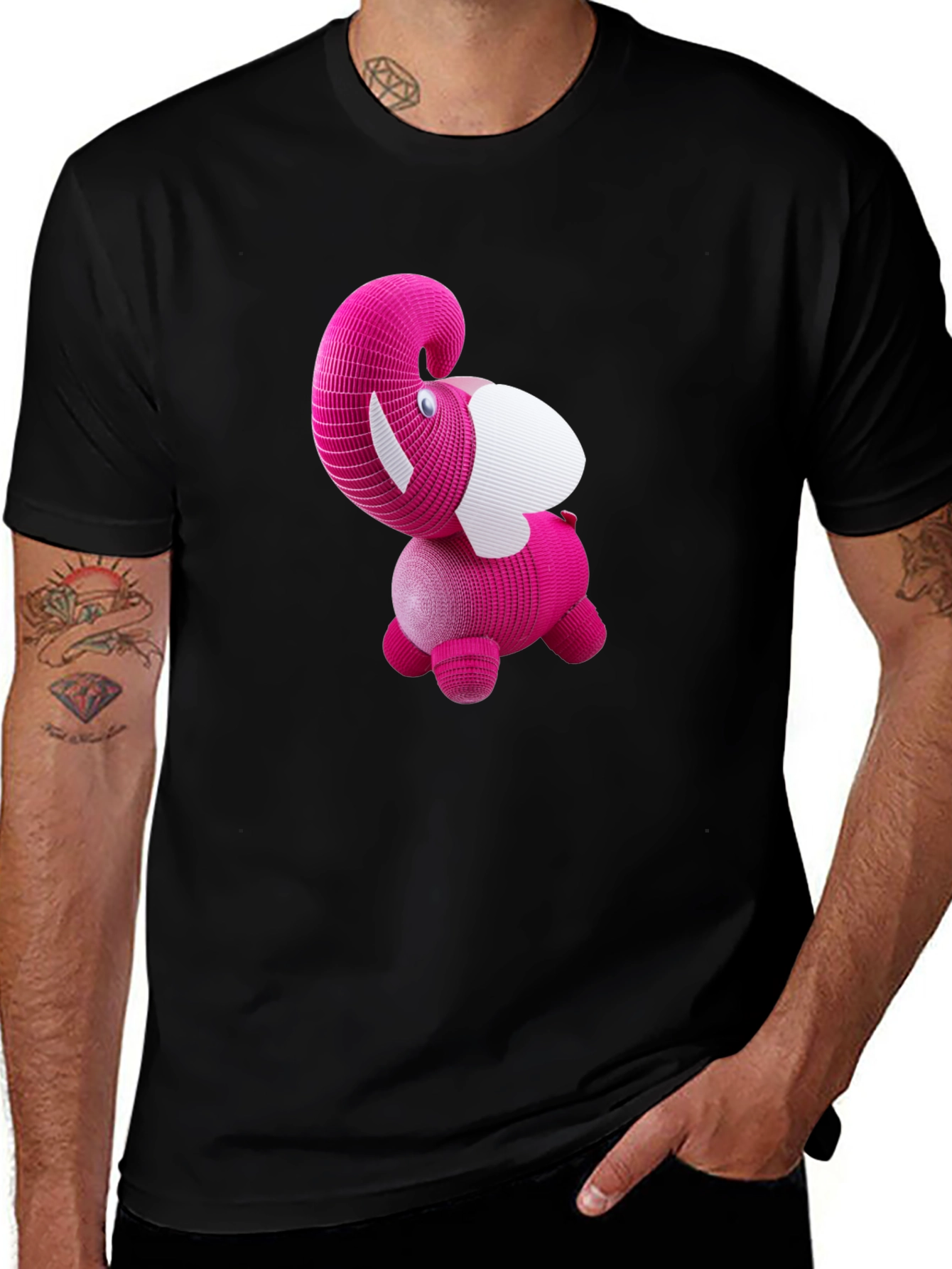 Variant 10 of Pink Elephant Tee - Unique Graphic Design