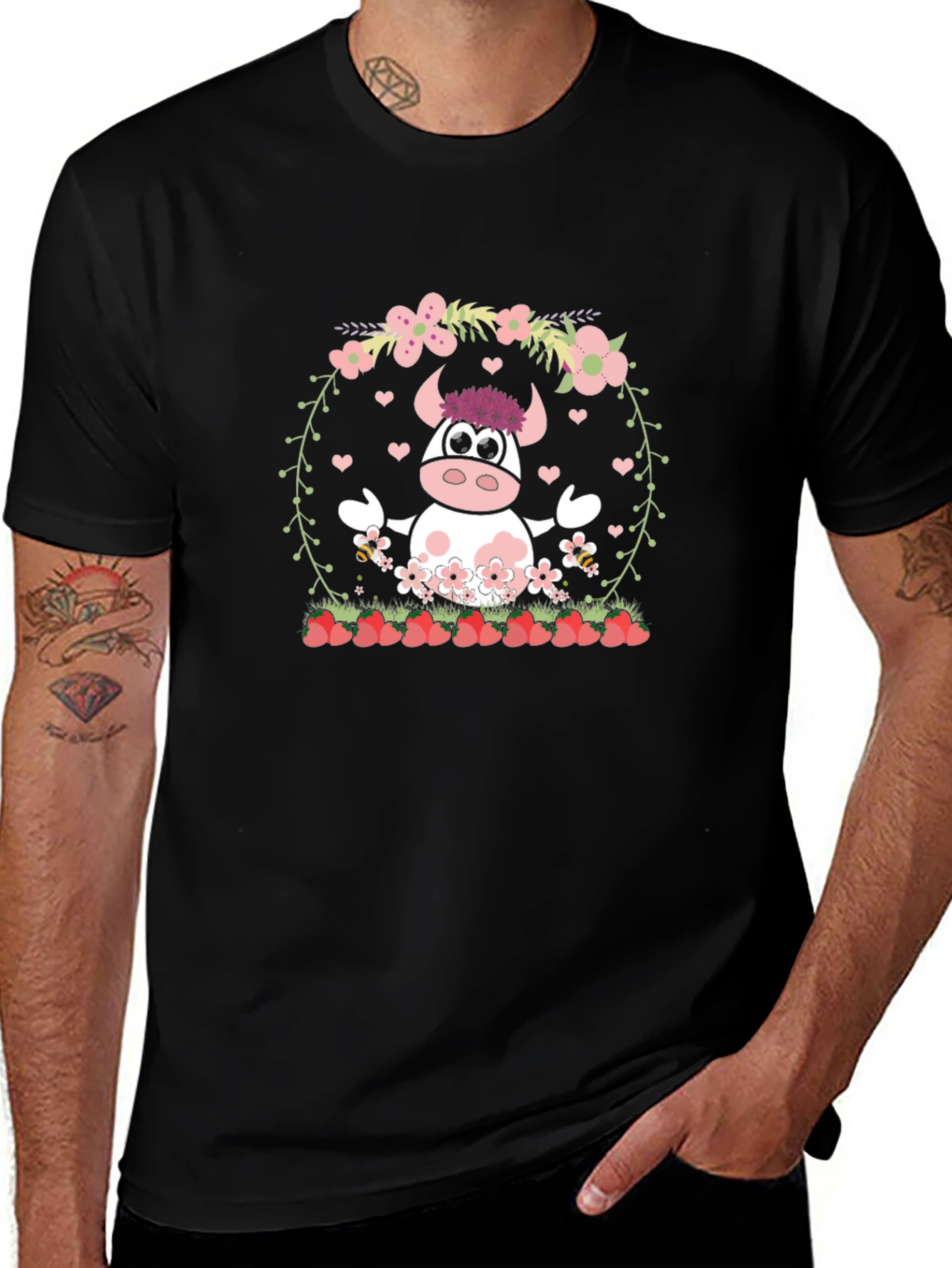Variant 30 of Cute Cow Graphic Tee