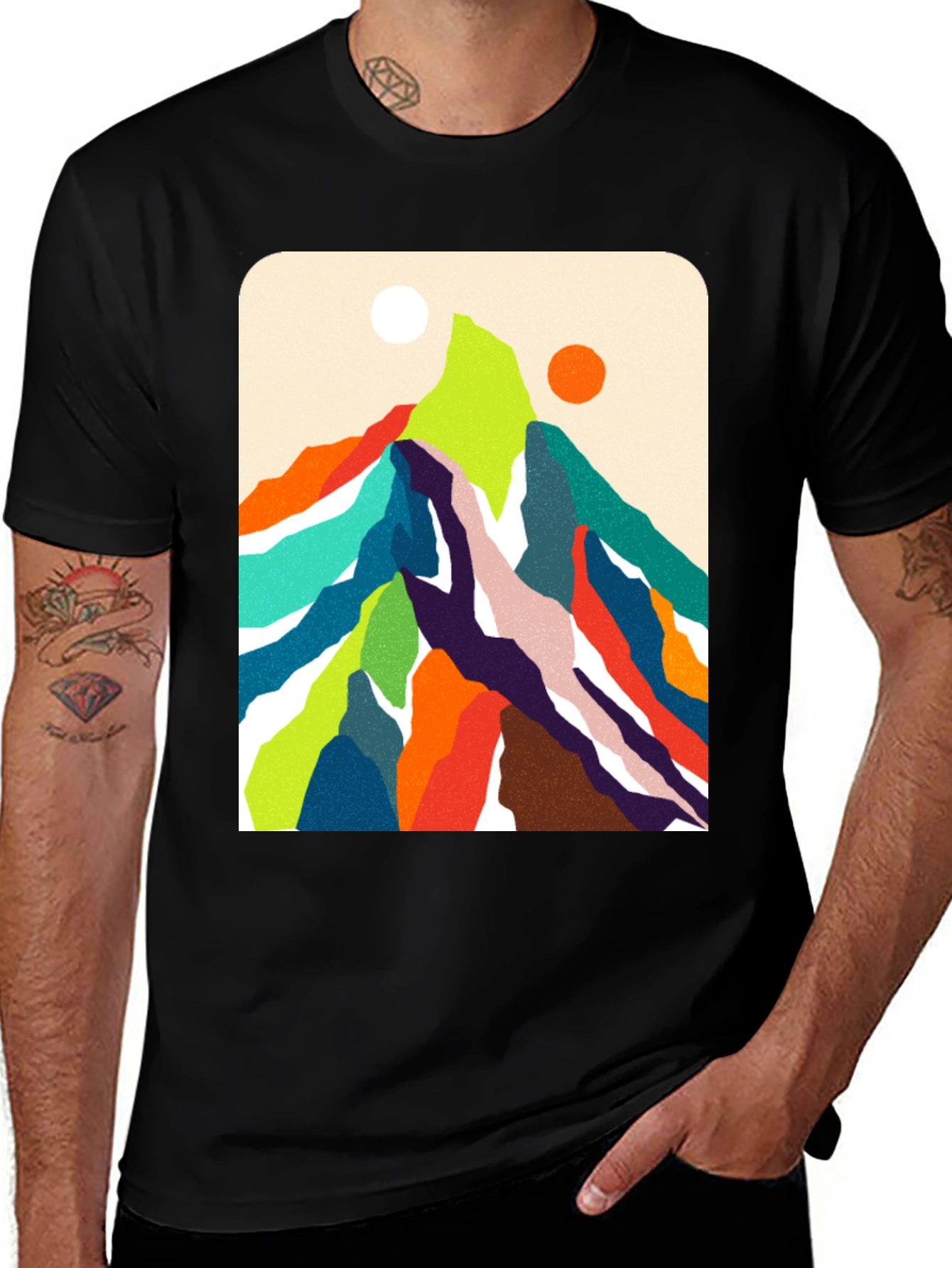 Variant 21 of Geometric Mountain Graphic Tee