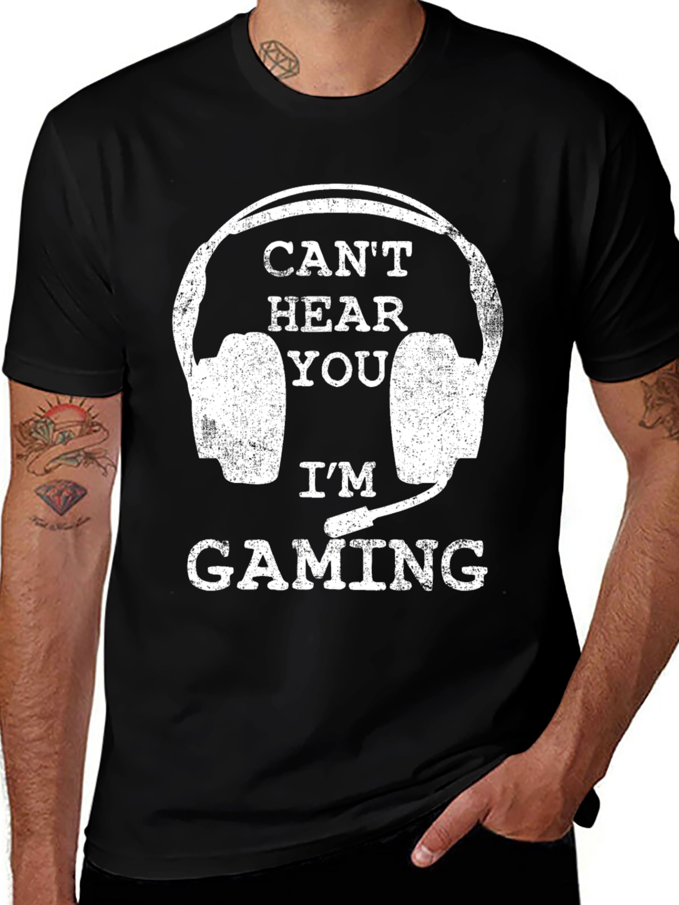 Variant 2 of Can't Hear You I'm Gaming T-Shirt