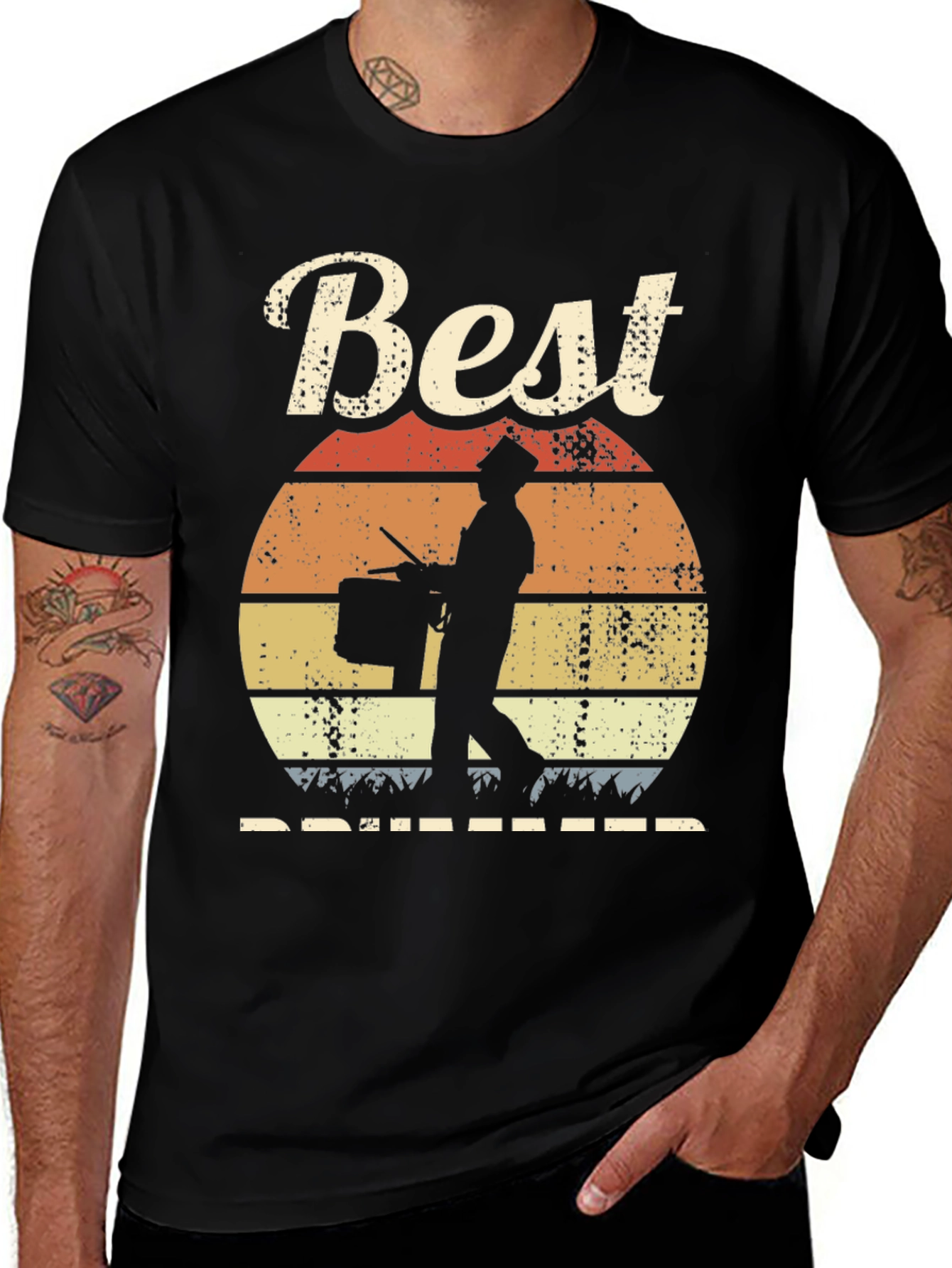 Variant 4 of Best Drummer Sunset T-Shirt - Musician Gift