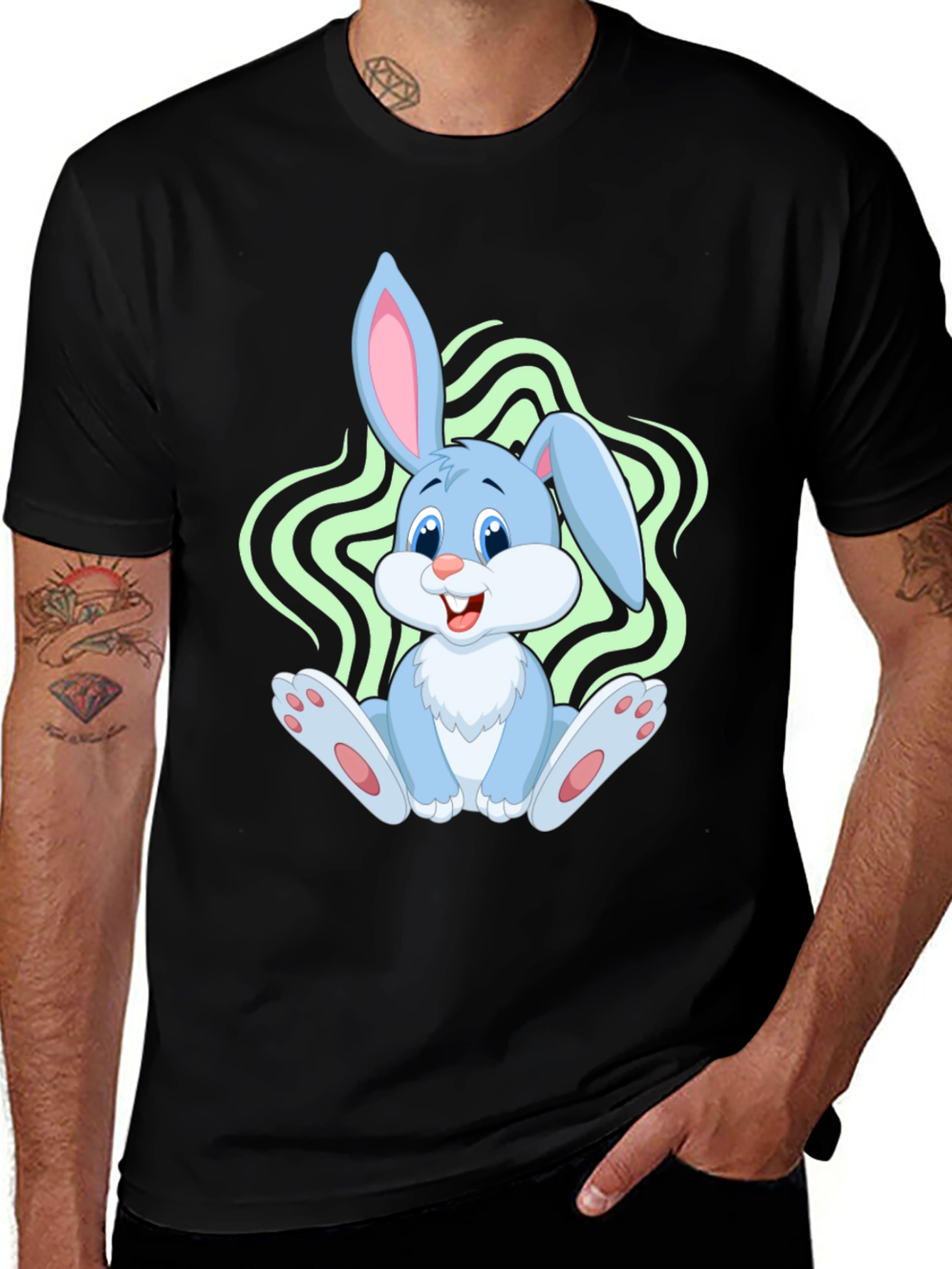 Cute Bunny Graphic Tee - Soft Cotton Comfort