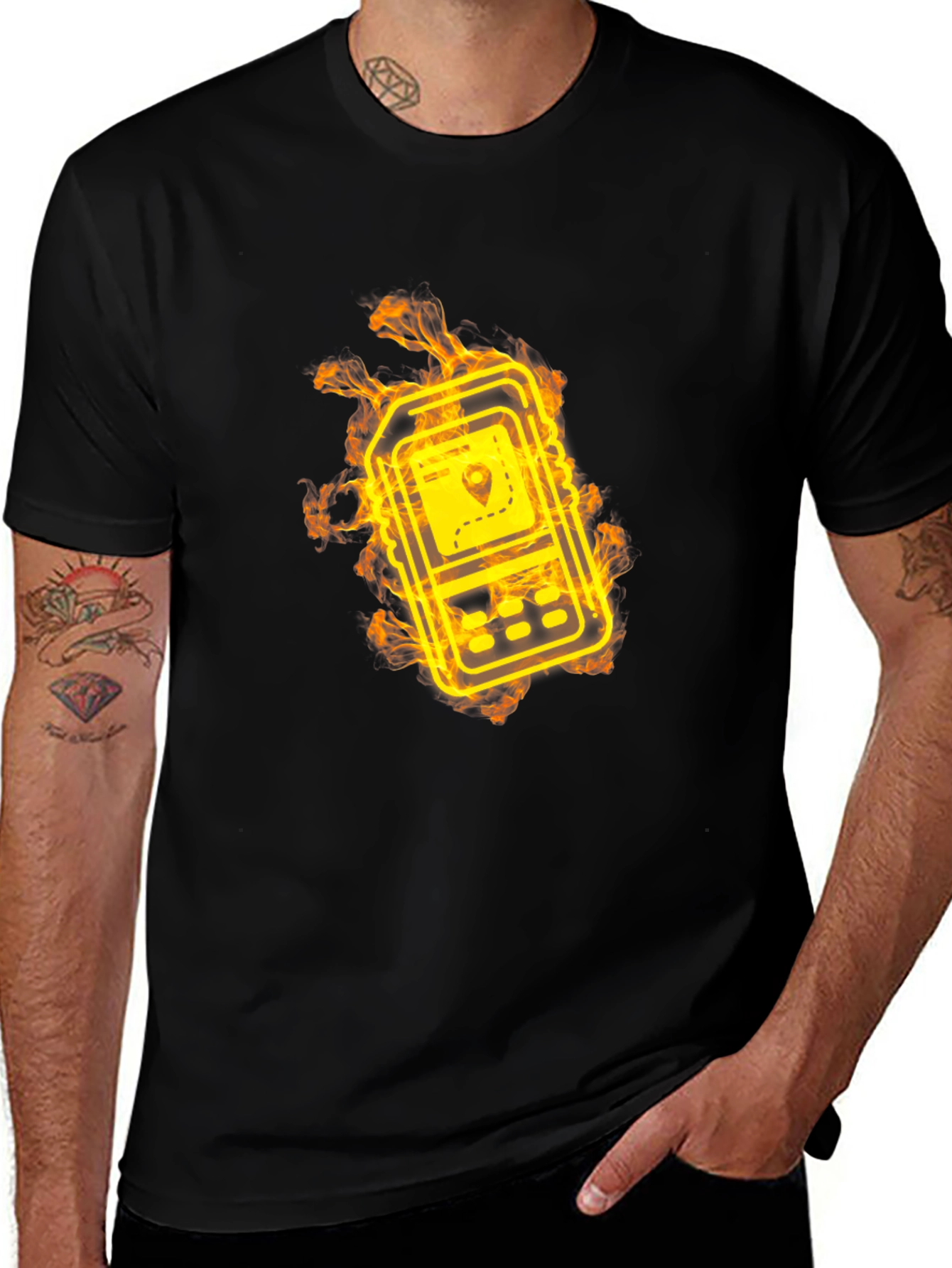 Fiery GPS Navigator Graphic T-Shirt