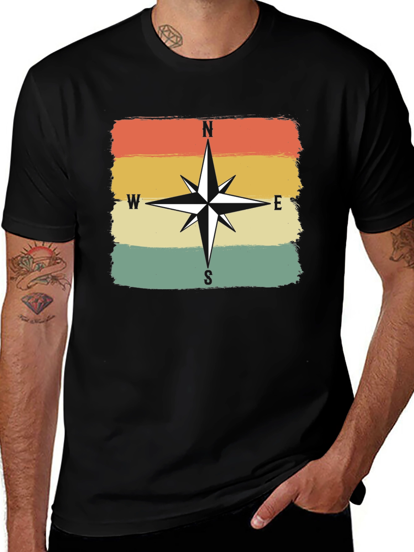 Variant 28 of Compass Rose T-Shirt - Adventure Awaits!