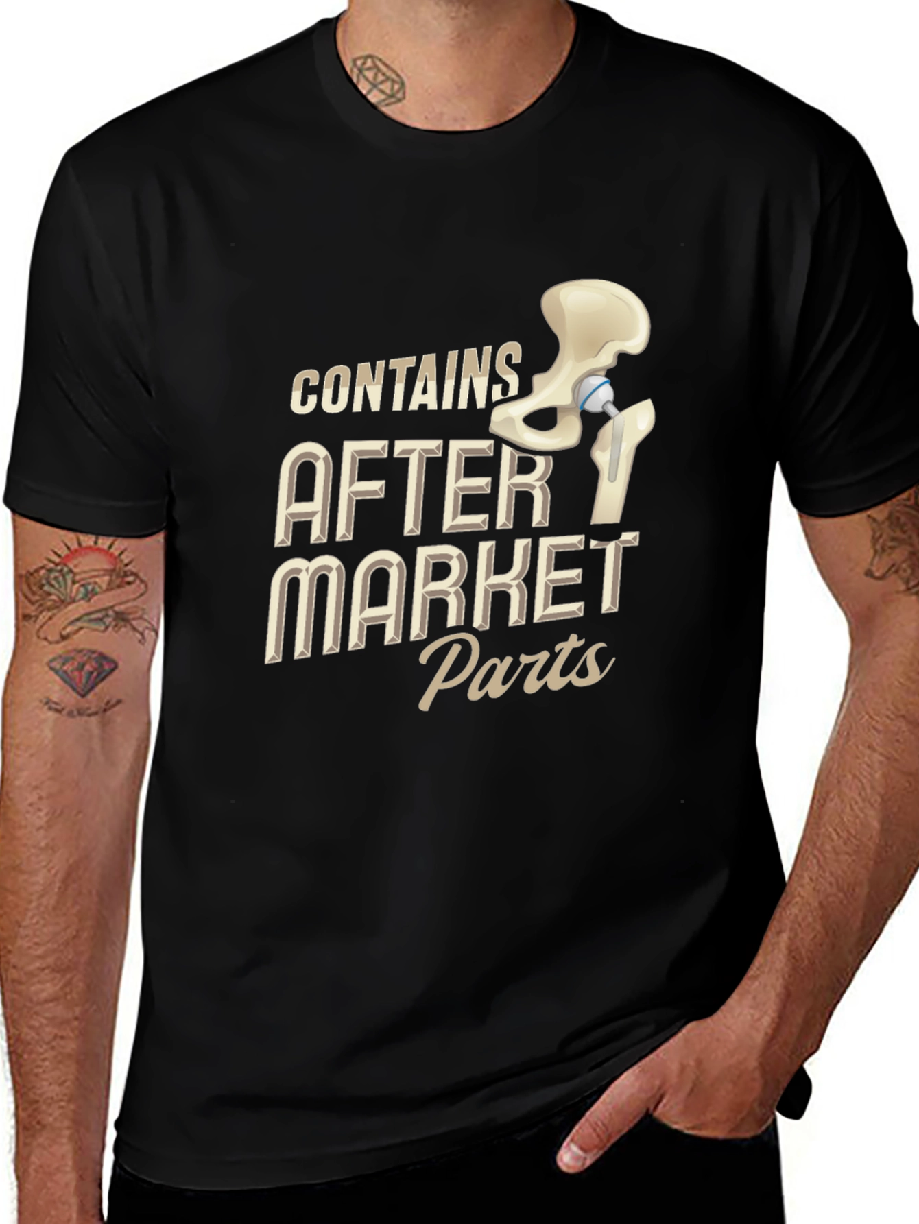 Variant 22 of Aftermarket Parts Funny Hip Replacement T-Shirt