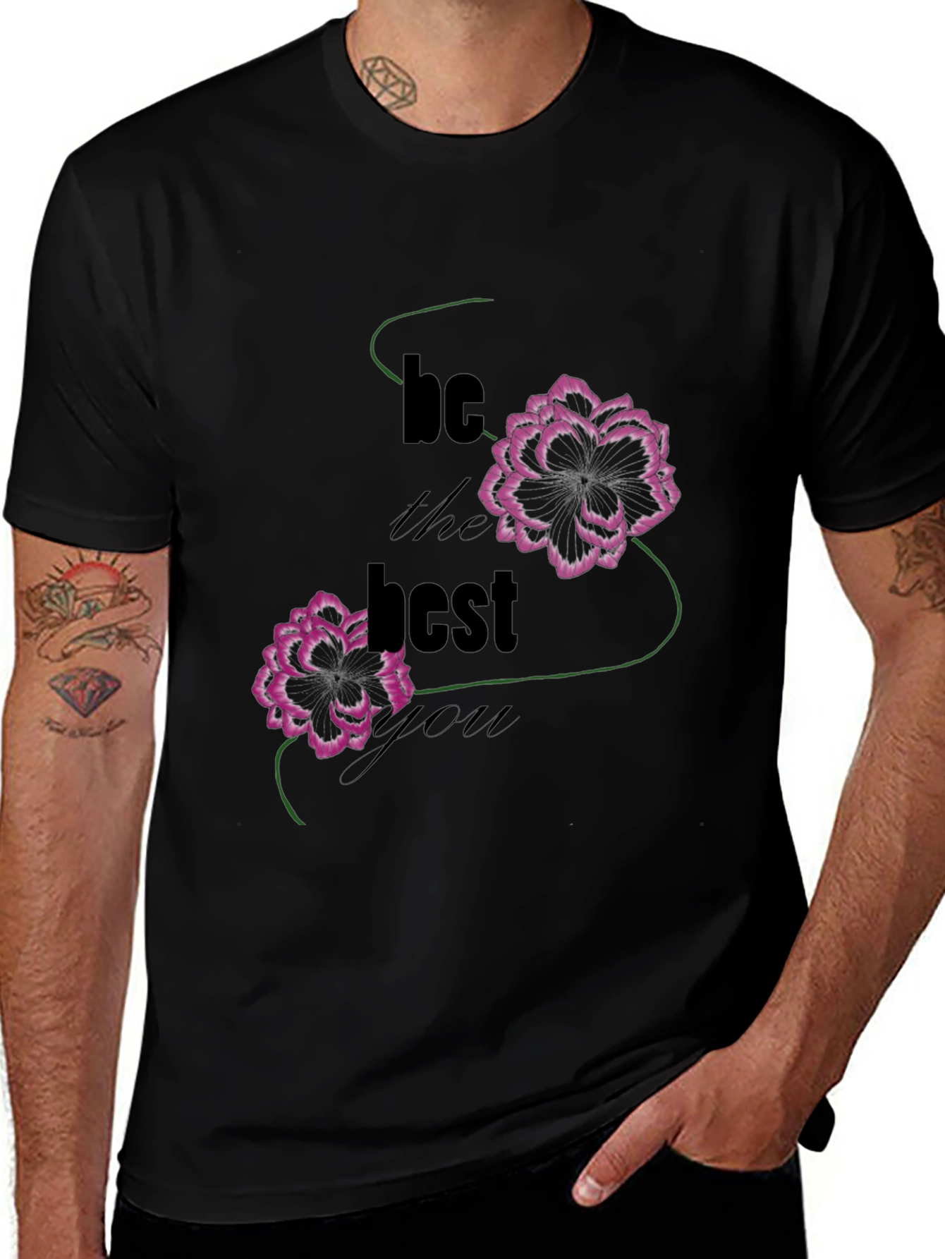 Variant 15 of Be The Best Graphic T-Shirt - Floral Design