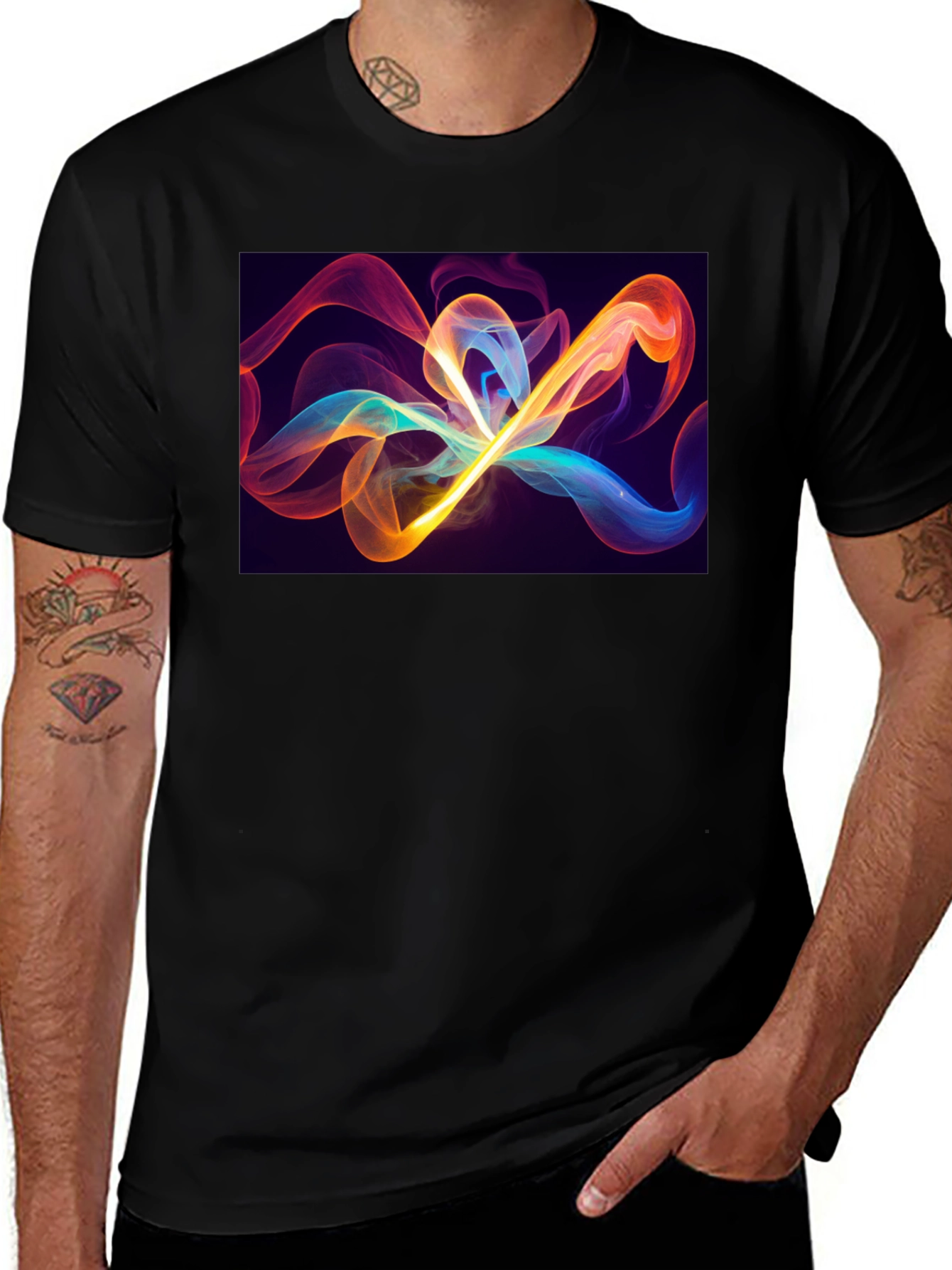 Variant 15 of Abstract Art Black T-Shirt