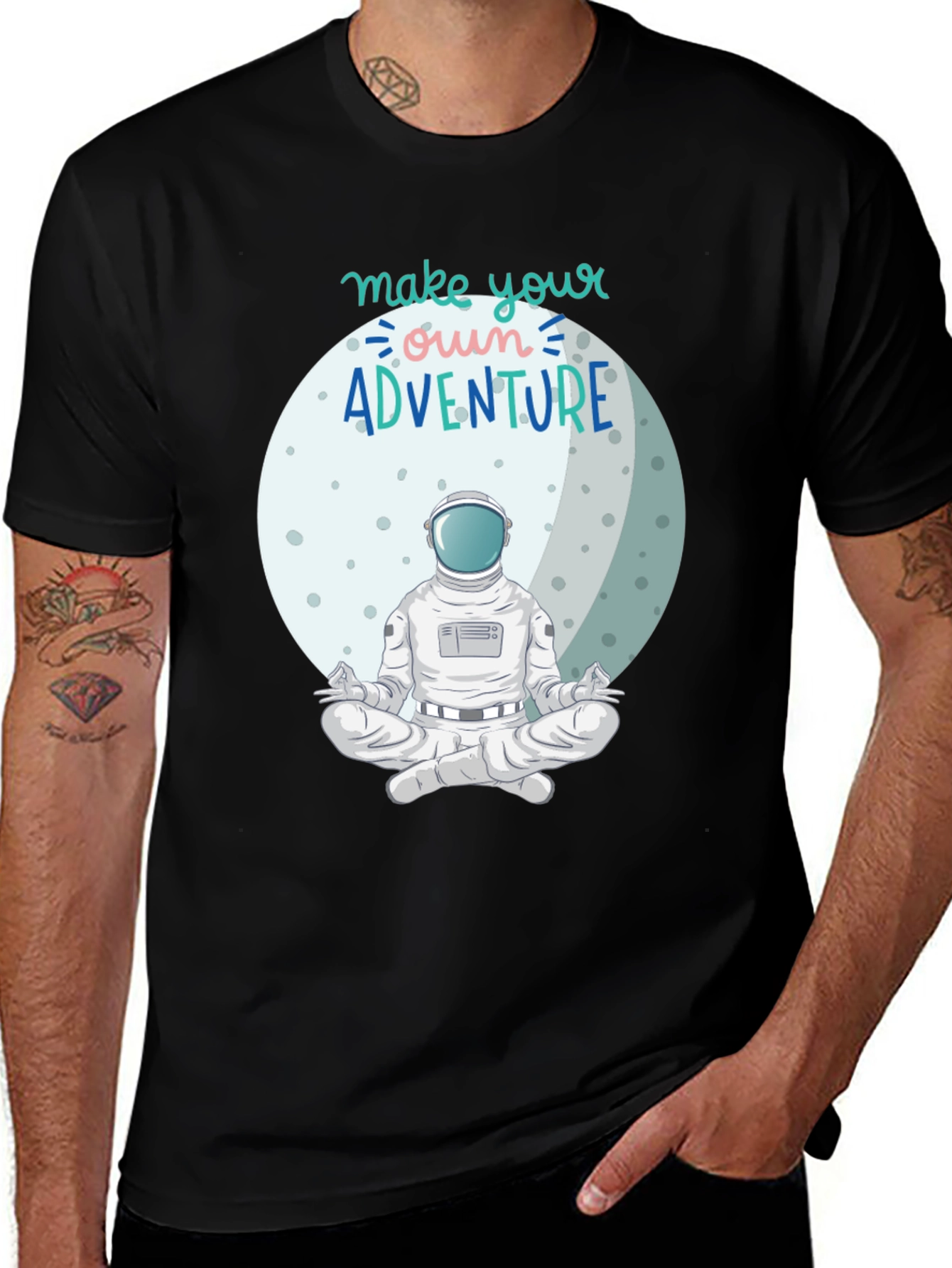 Variant 24 of Astronaut Meditation T-Shirt - Make Your Own Adventure