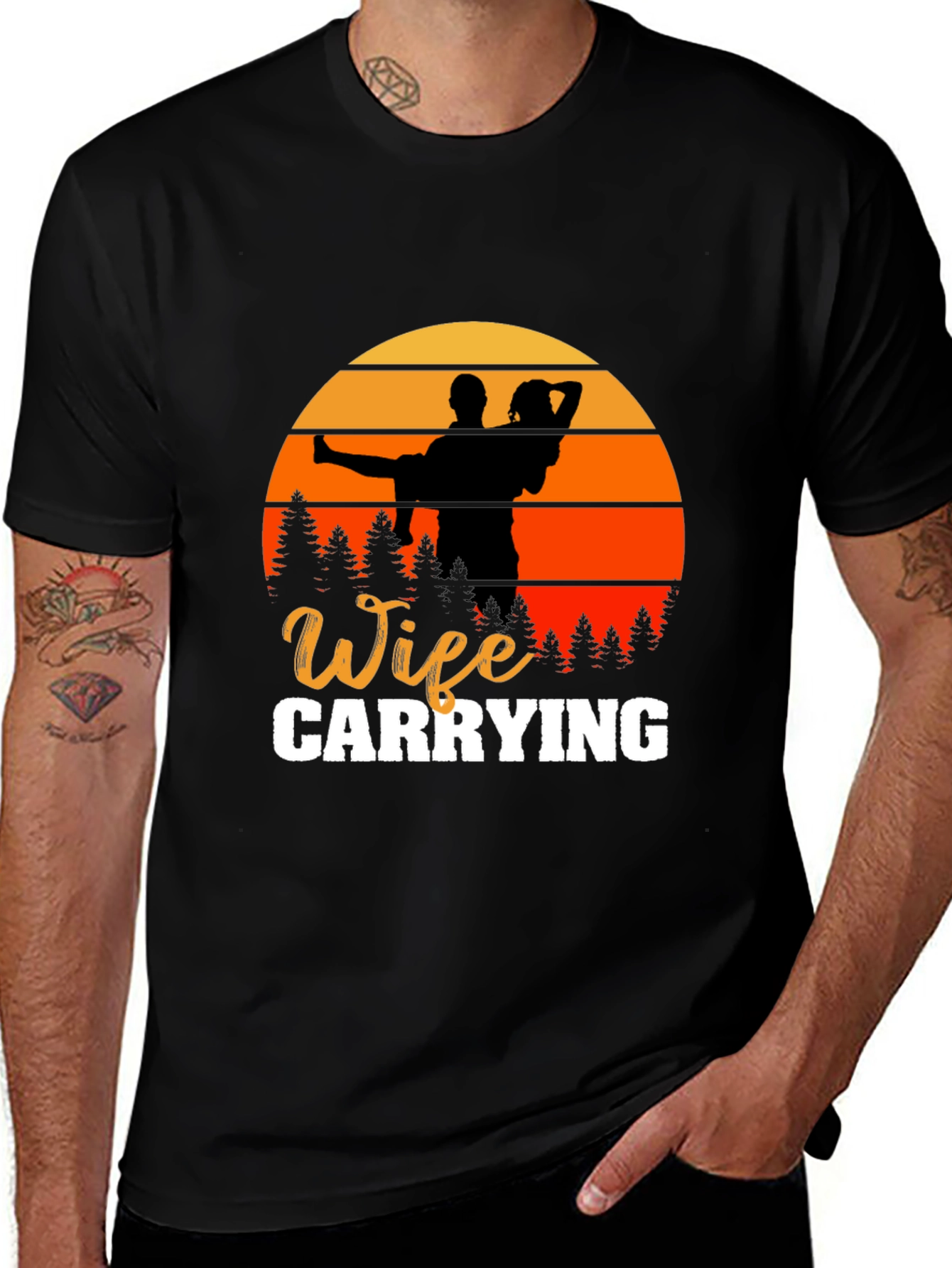 Variant 17 of Wife Carrying Graphic T-Shirt