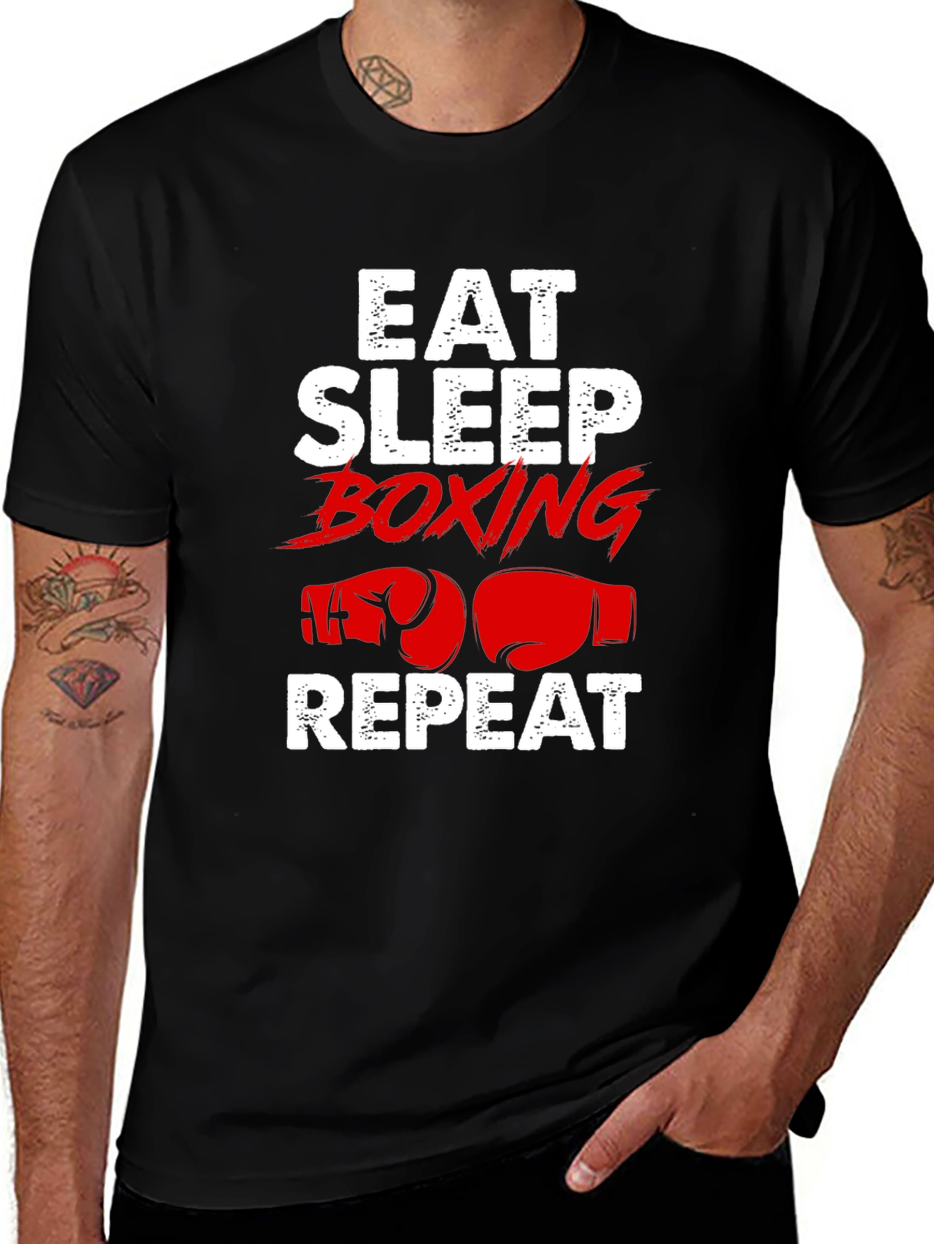 Variant 11 of Eat Sleep Boxing Repeat T-Shirt