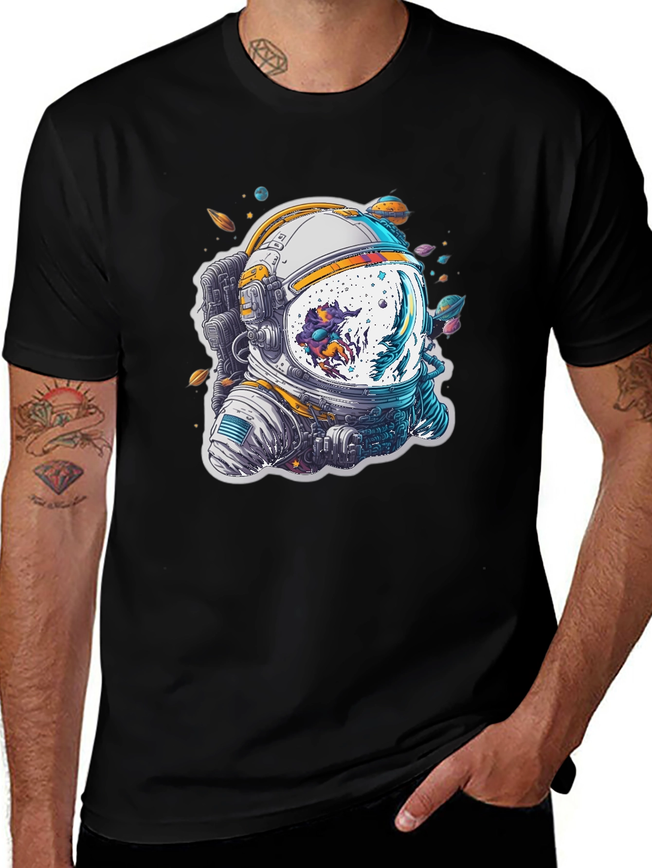 Variant 4 of Astronaut Helmet Graphic Tee
