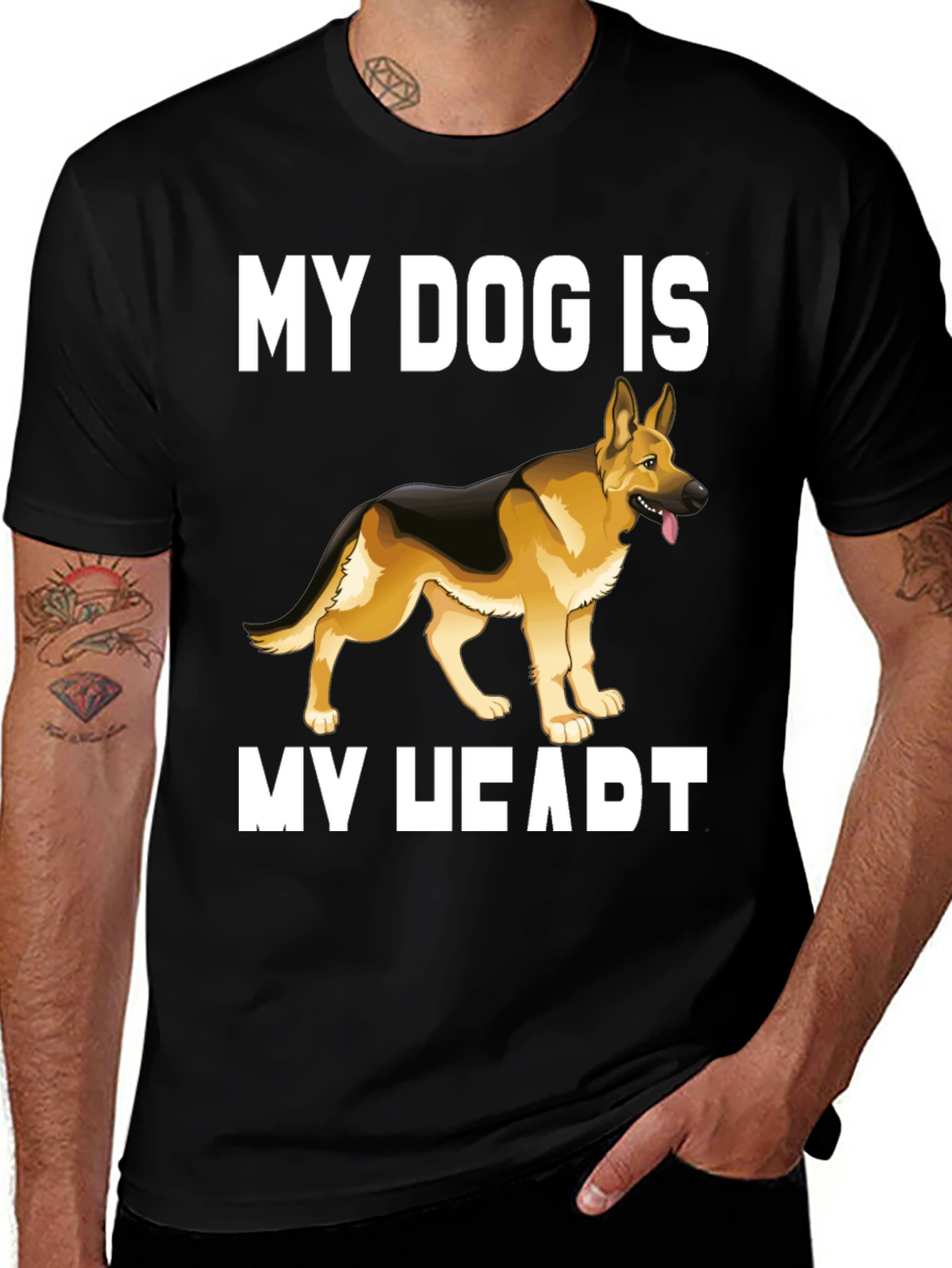 Variant 27 of Dog Lover T-Shirt - My Dog Is My Heart