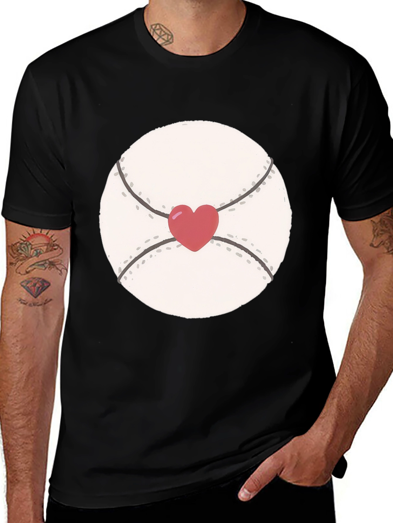 Variant 20 of Heart Baseball T-Shirt