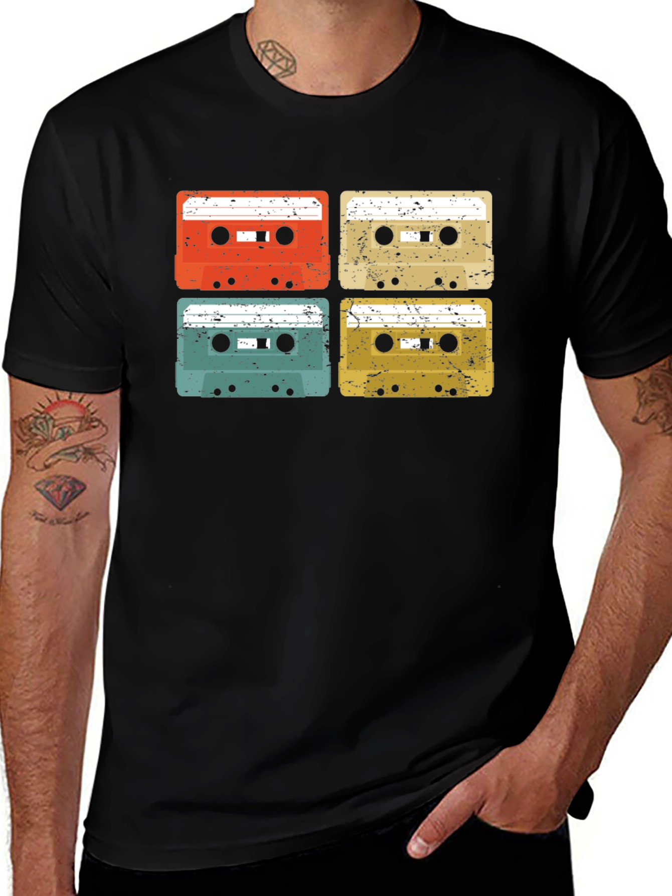 Variant 7 of Retro Cassette Tape Graphic Tee - Vintage Music T-Shirt