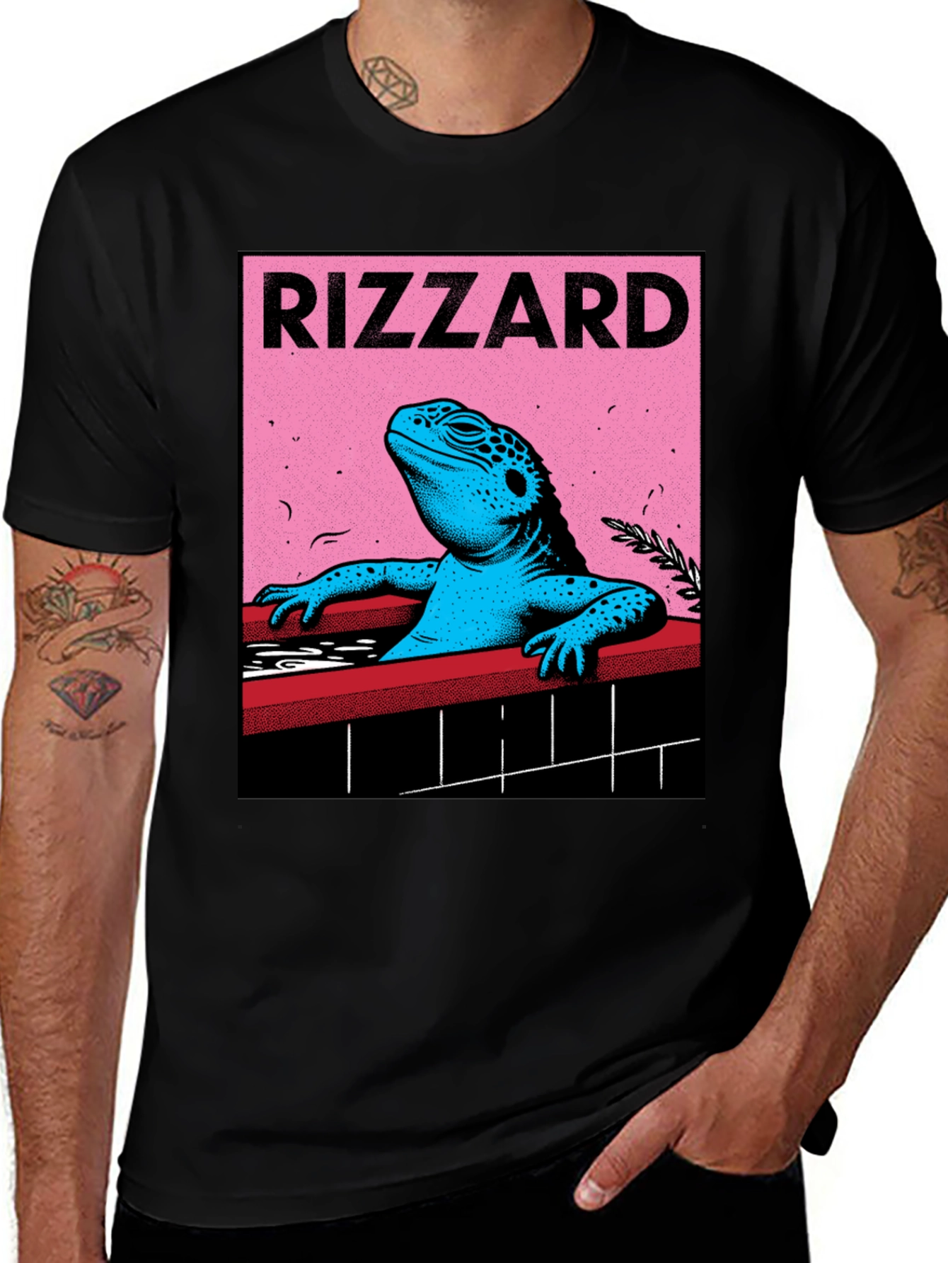 Variant 29 of Rizzard Lizard Graphic Print Tee - Cool and Unique Style