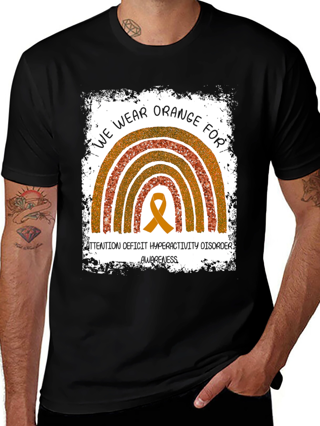 Orange ADHD Awareness T-Shirt