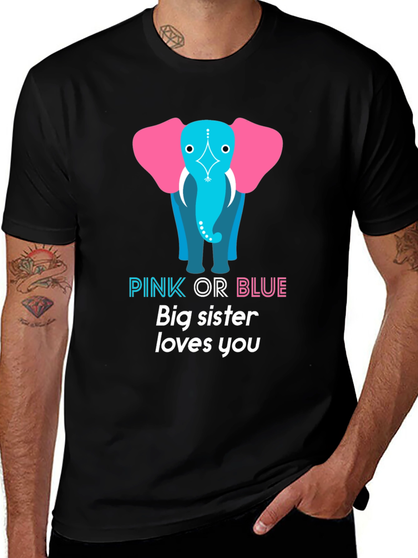 Variant 15 of Pink or Blue Big Sister T-Shirt