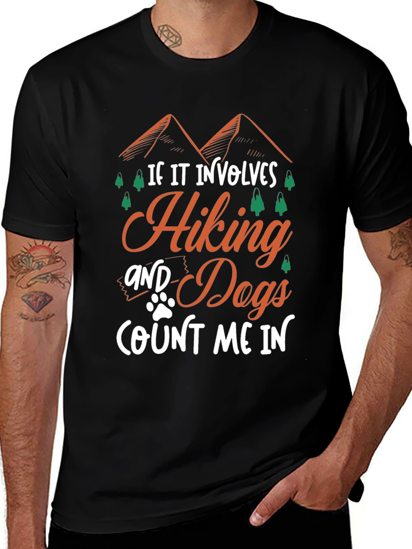 Variant 27 of Hiking & Dogs T-Shirt: Count Me In!