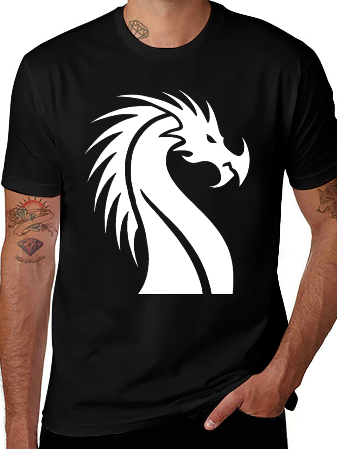 Variant 12 of Dragon Graphic Black T-Shirt