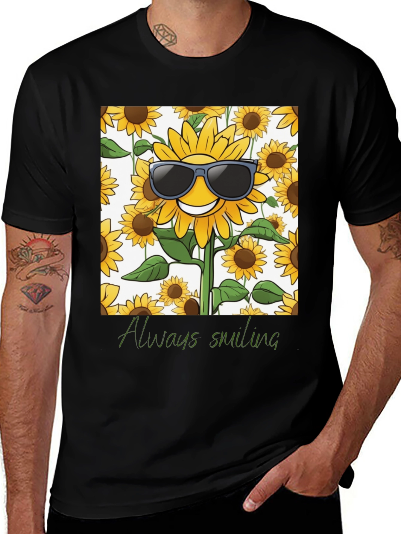 Variant 3 of Sunflower Always Smiling Graphic Tee