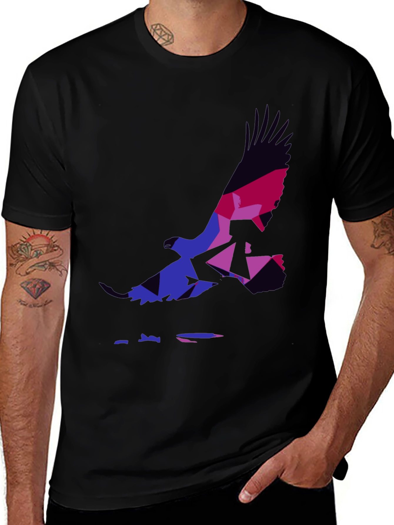 Variant 15 of Geometric Eagle Graphic T-Shirt