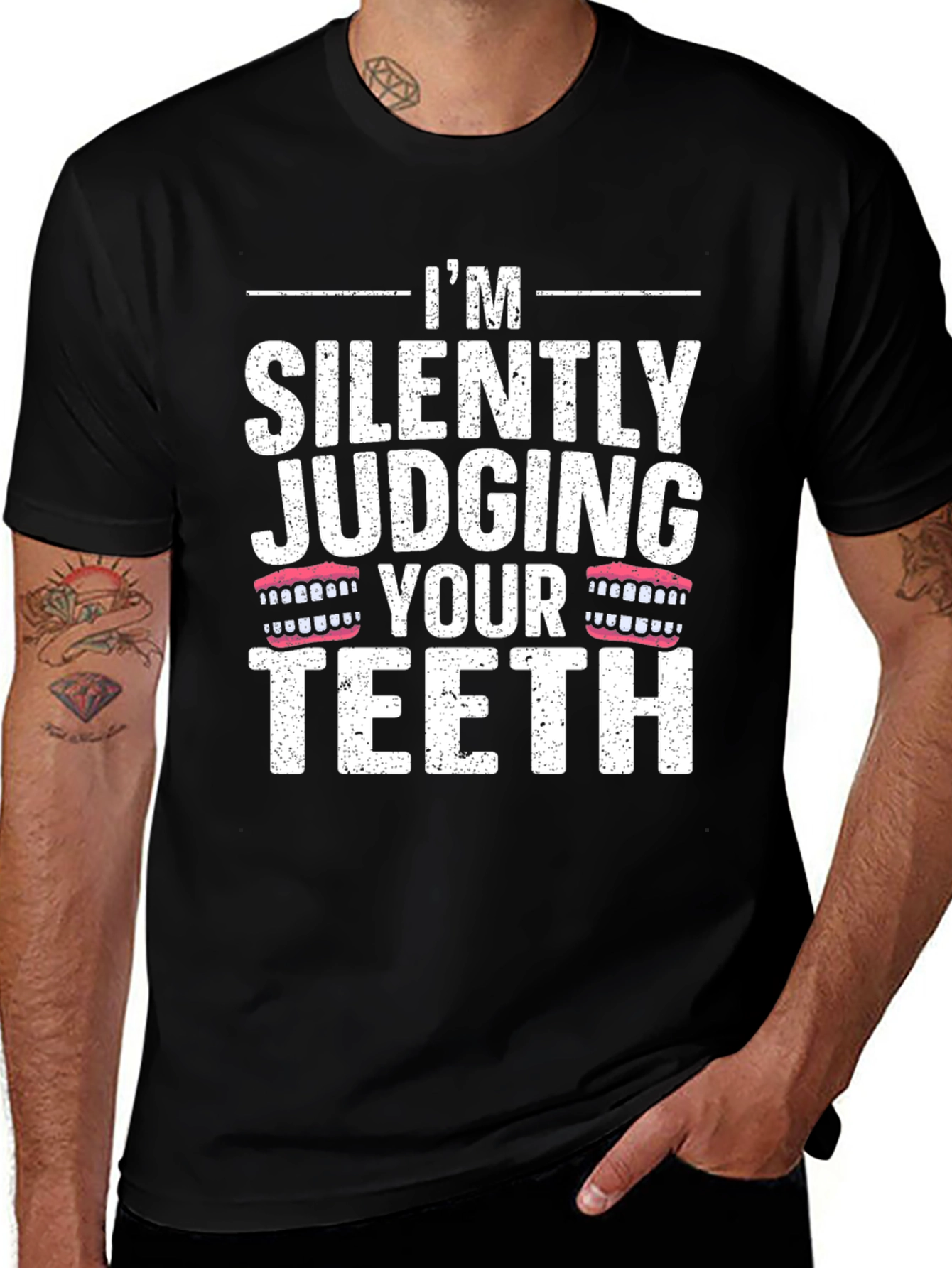 Variant 22 of Silently Judging Your Teeth Graphic Novelty T-Shirt