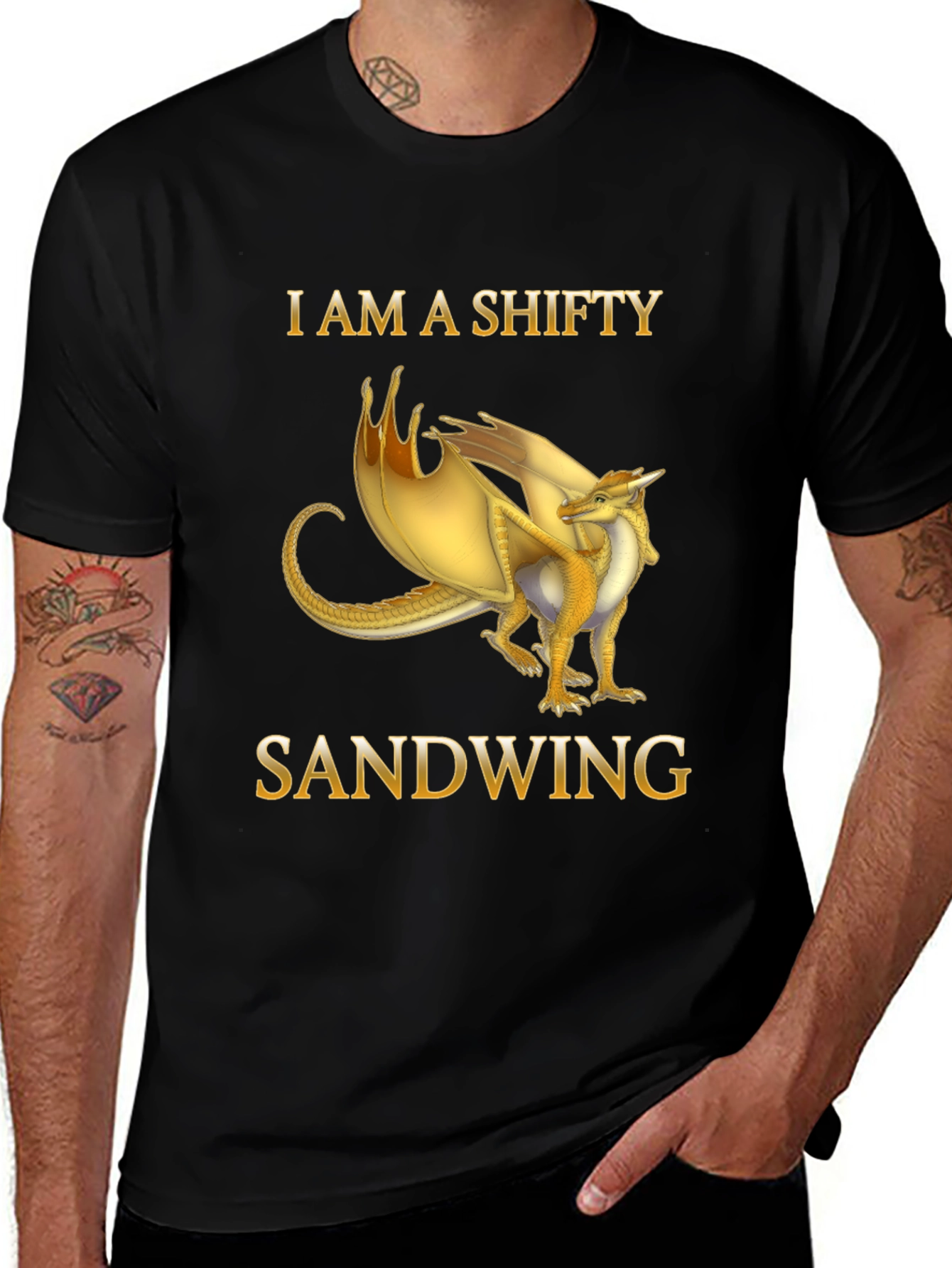 Variant 8 of I Am a Shifty Sandwing Black T-Shirt