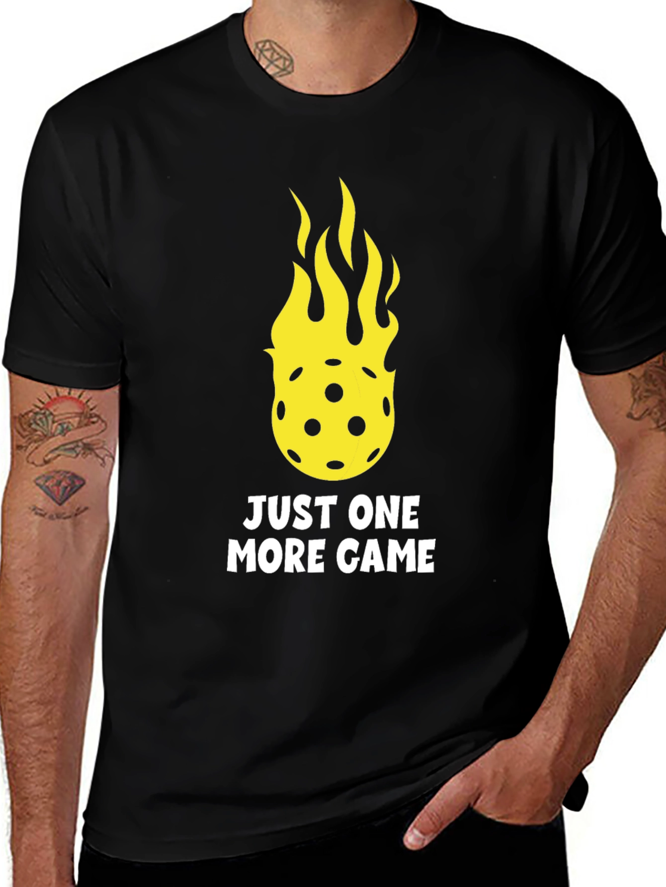 Variant 25 of Just One More Game Pickleball Graphic Tee
