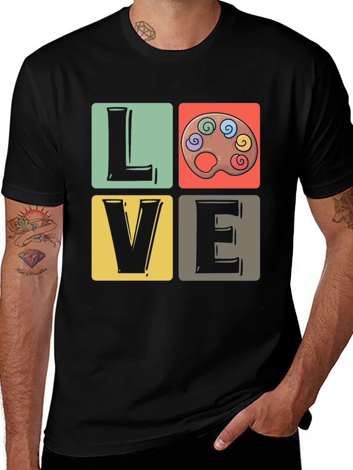 Variant 9 of LOVE Art Palette T-Shirt - Artist's Passion