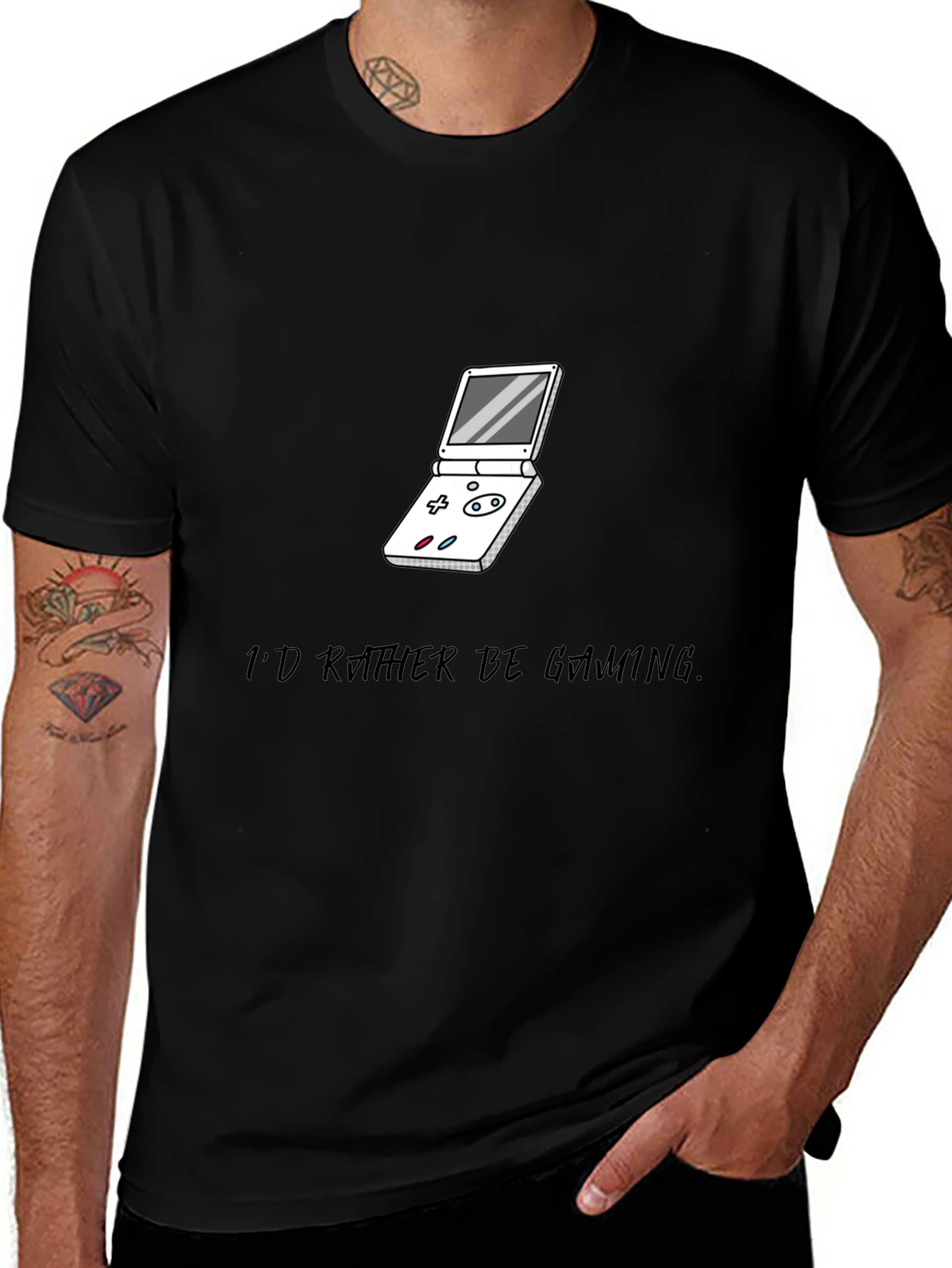 Variant 4 of Gamer T-Shirt - "I'd Rather Be Gaming" Retro Console Design