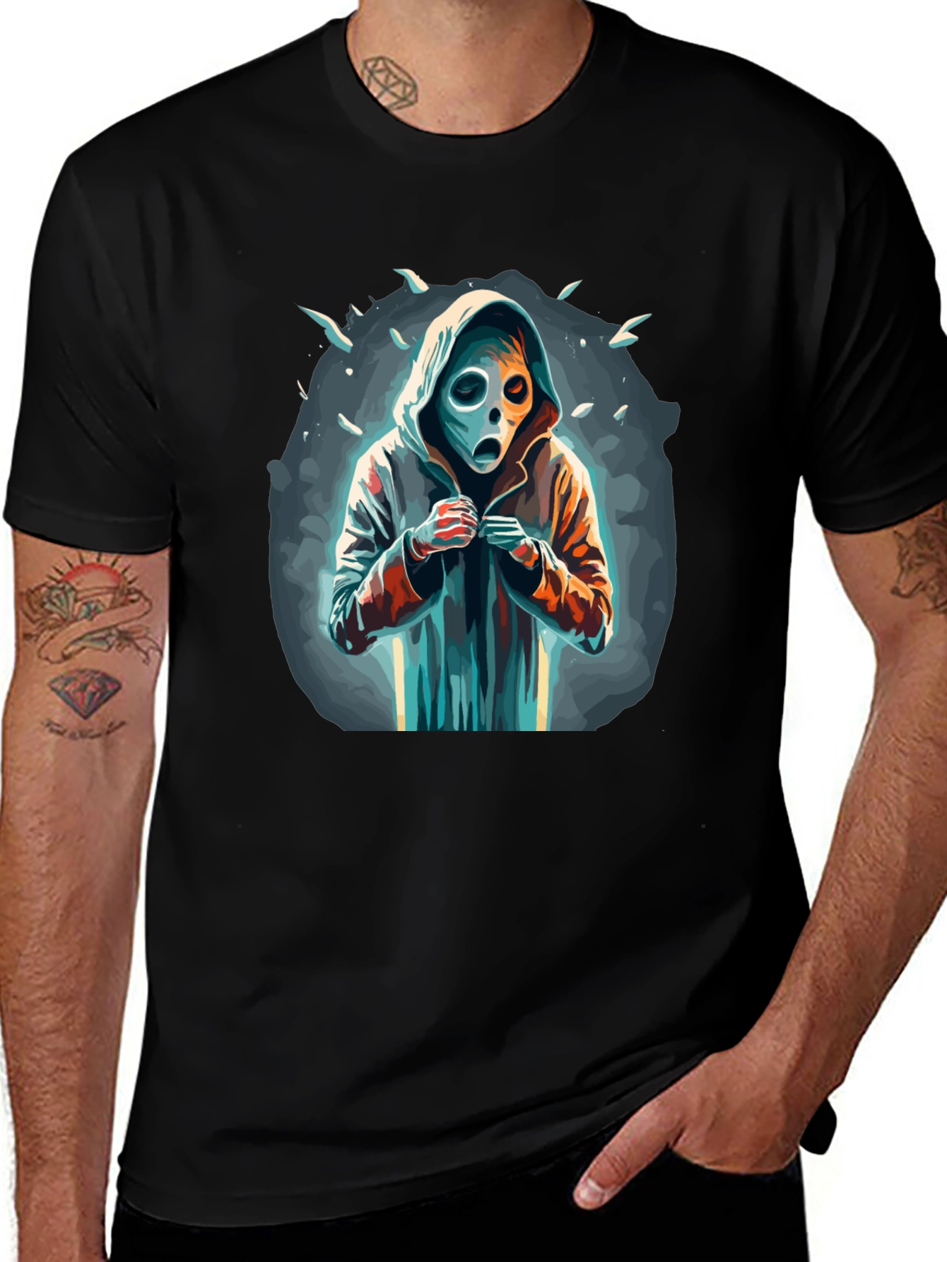 Variant 2 of Hooded Figure Graphic Tee