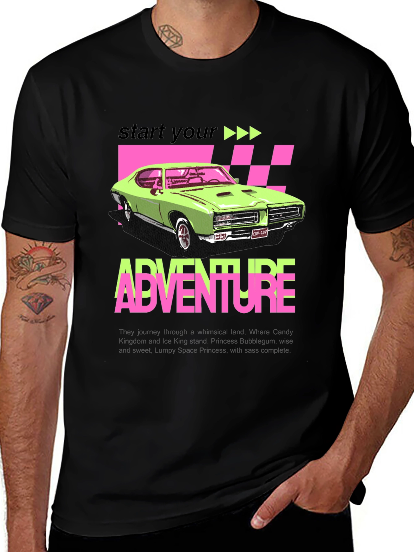 Adventure Car Graphic Tee - Retro Style
