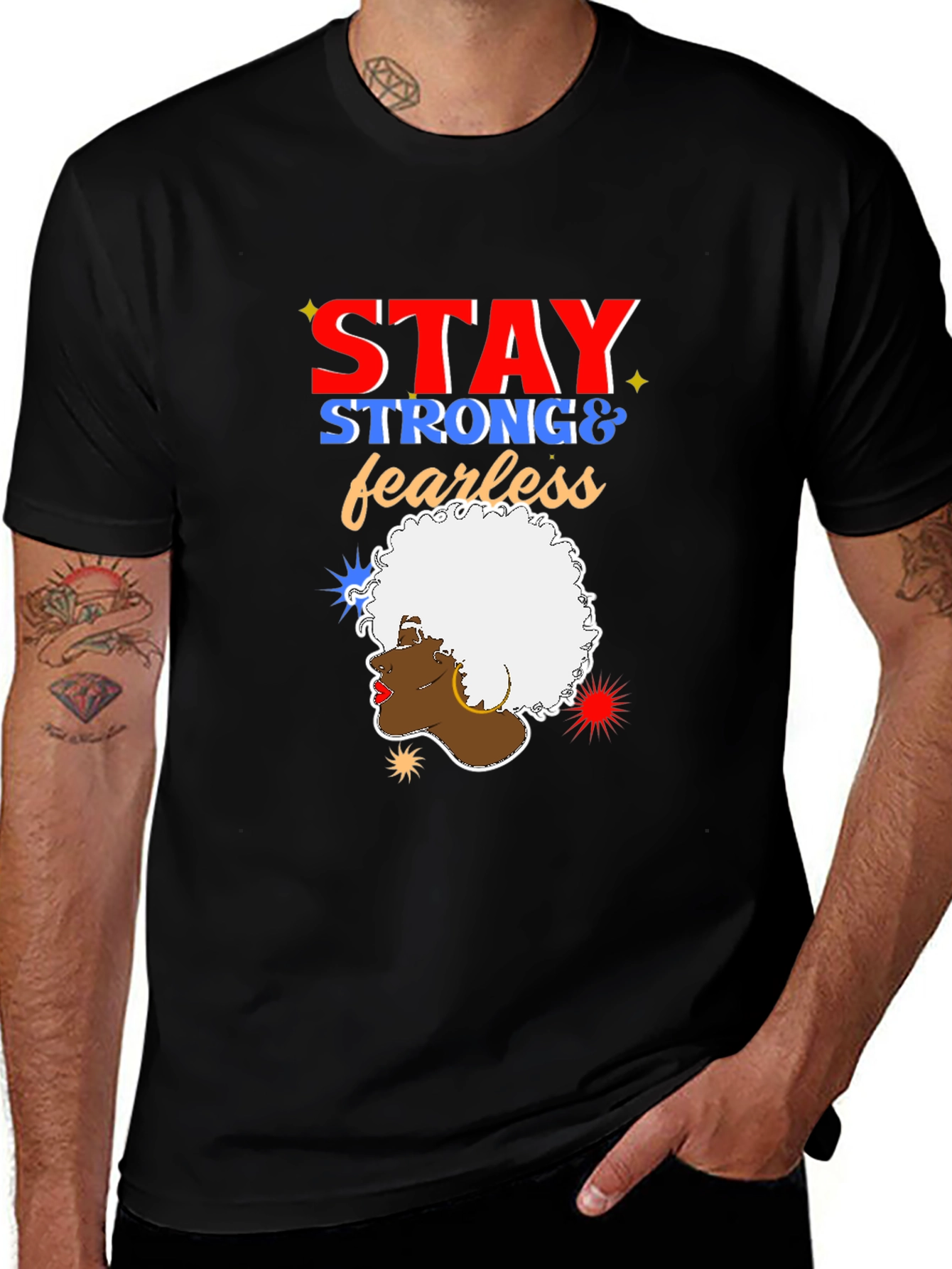 Variant 6 of Stay Strong and Fearless Graphic Tee
