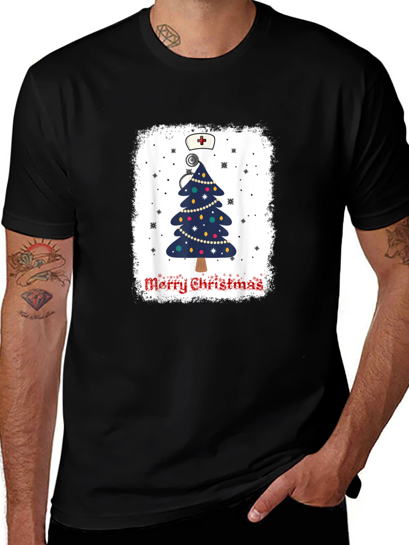 Variant 15 of Nurse Christmas Tree T-Shirt