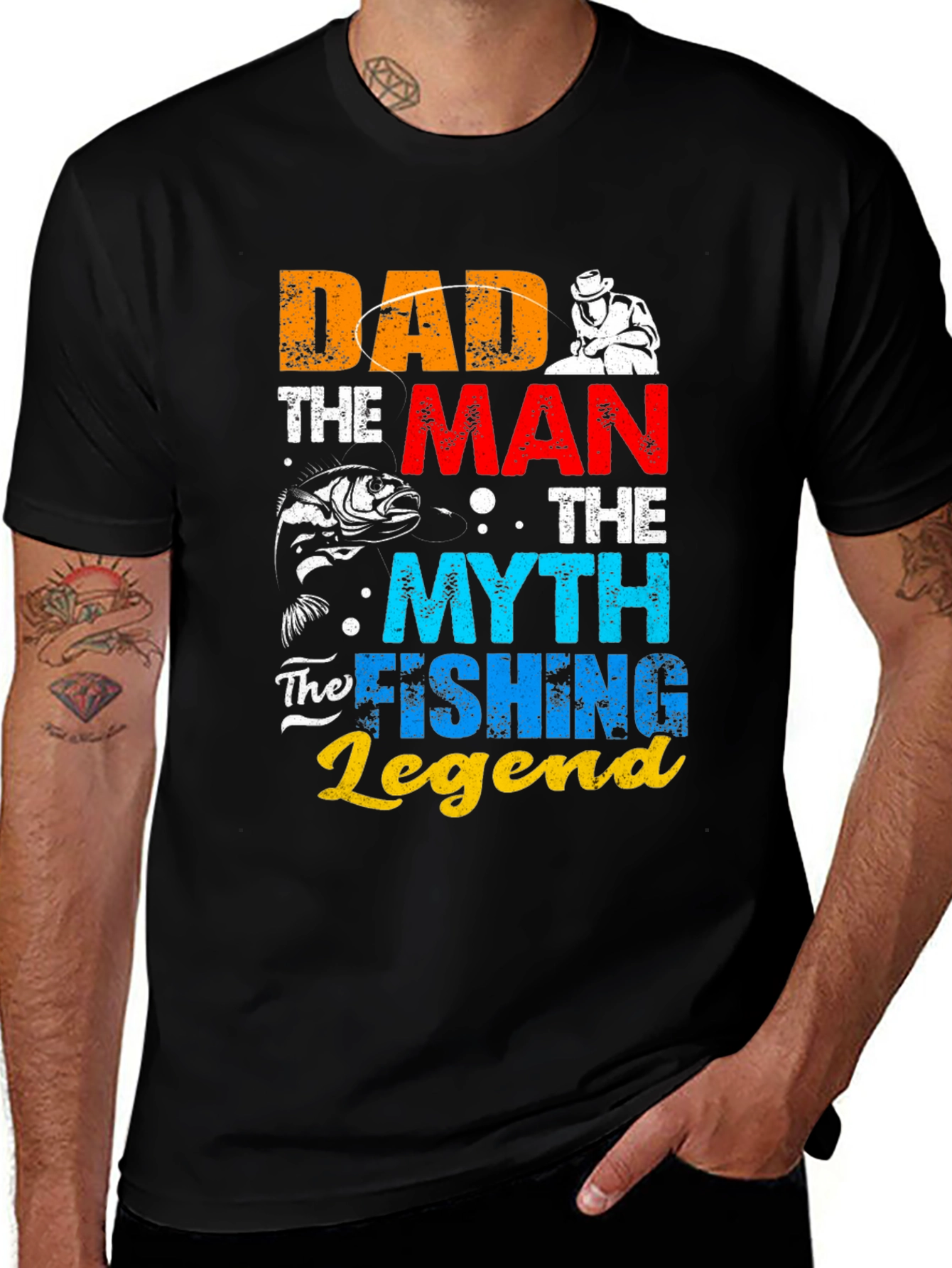 Dad The Fishing Legend Graphic T-Shirt