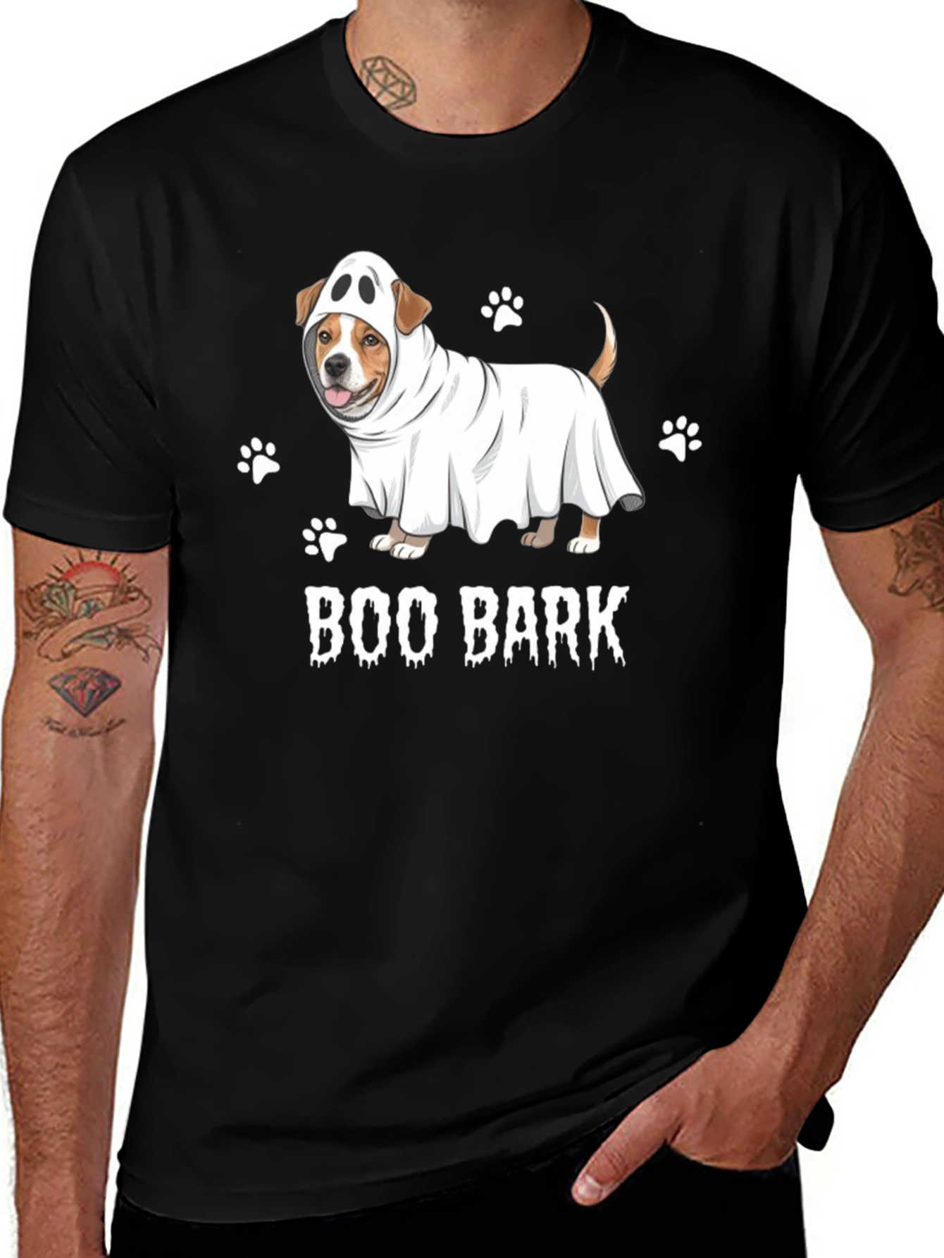 Variant 16 of Boo Bark Dog Halloween T-Shirt