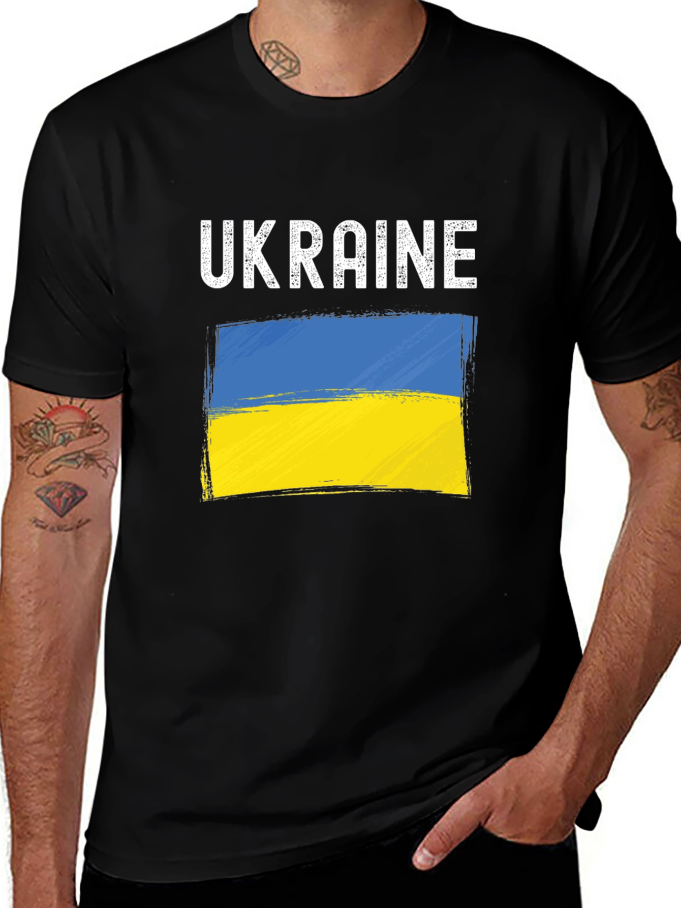 Ukraine Flag Graphic Tee - Stylish Support