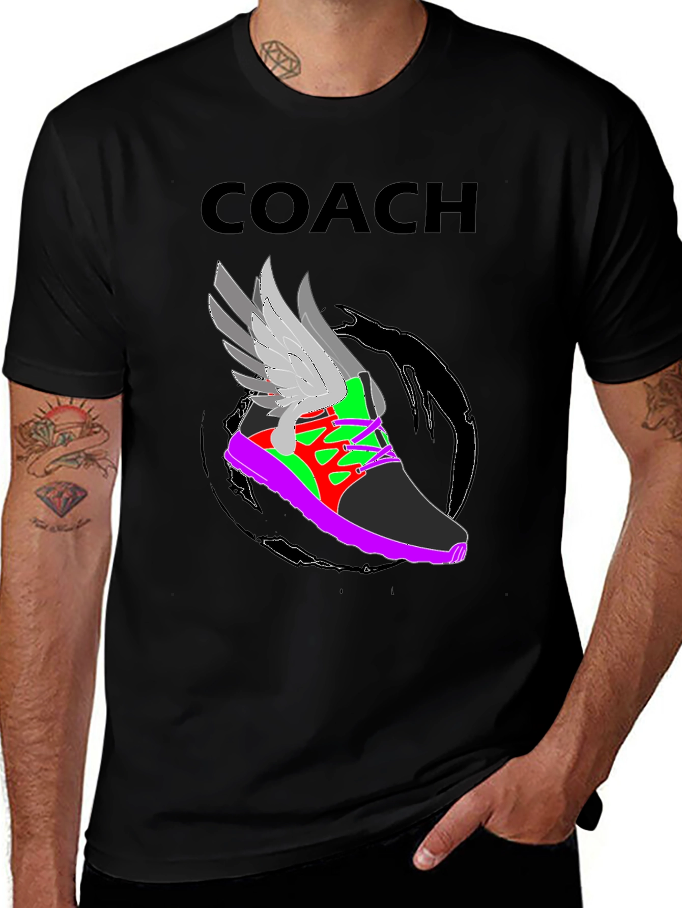 Coach Tee: Winged Shoe Graphic T-Shirt