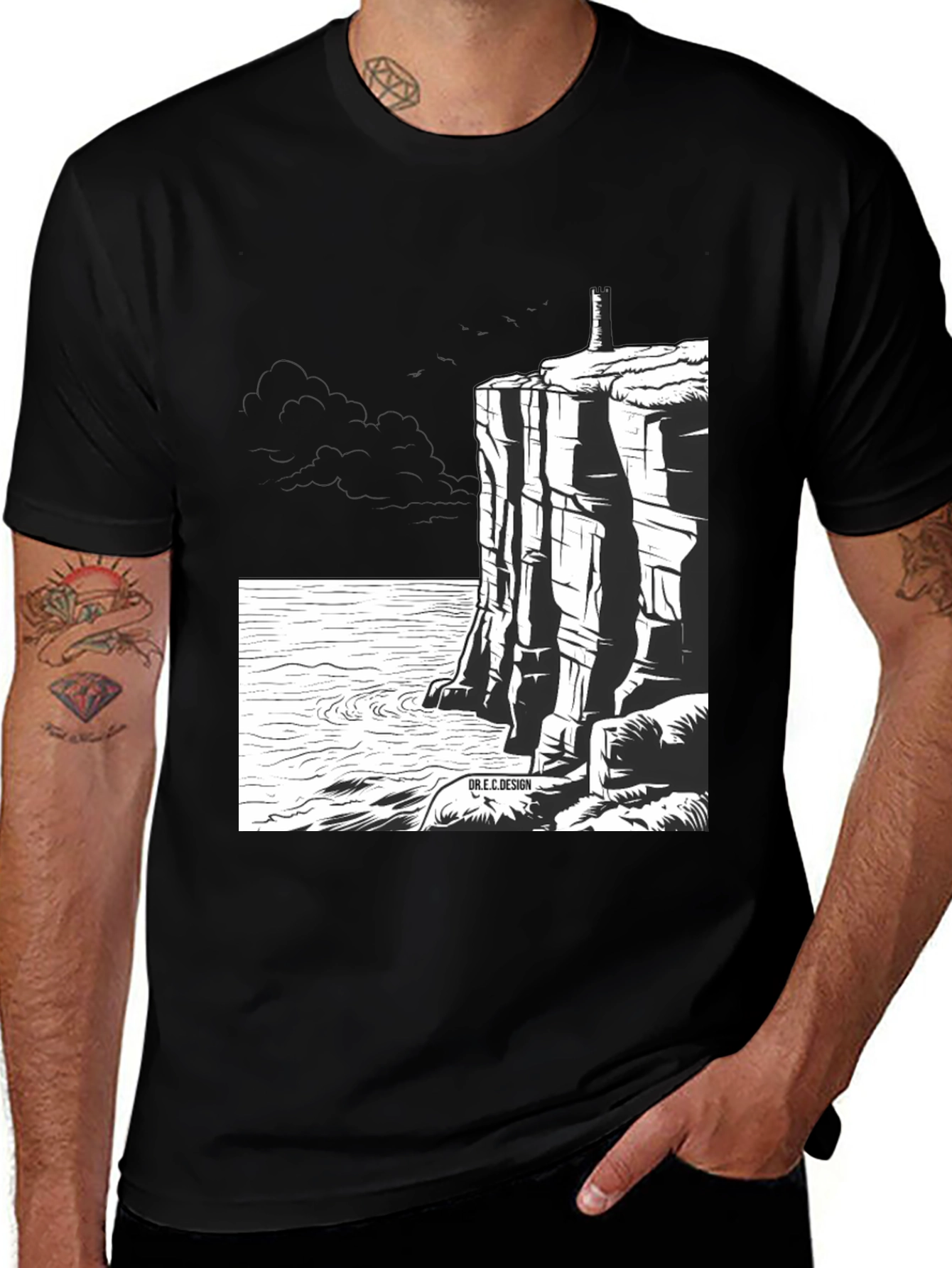 Variant 21 of Cliffside Tower Graphic T-Shirt