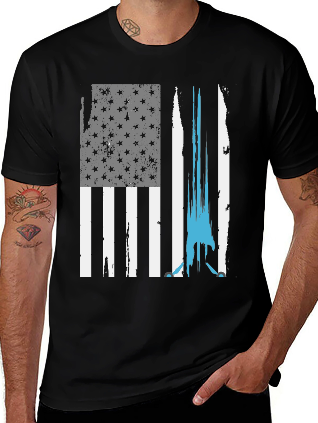 Variant 4 of Thin Blue Line American Flag T-Shirt