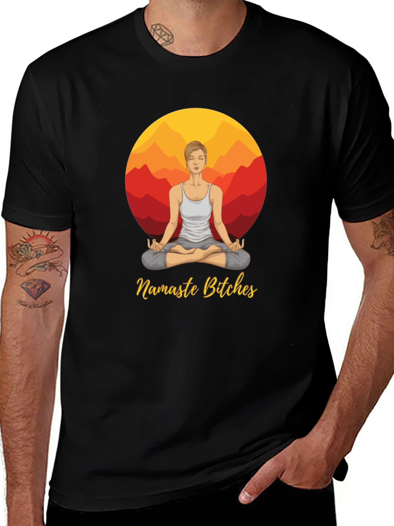 Variant 4 of Namaste Bitches Yoga Tee