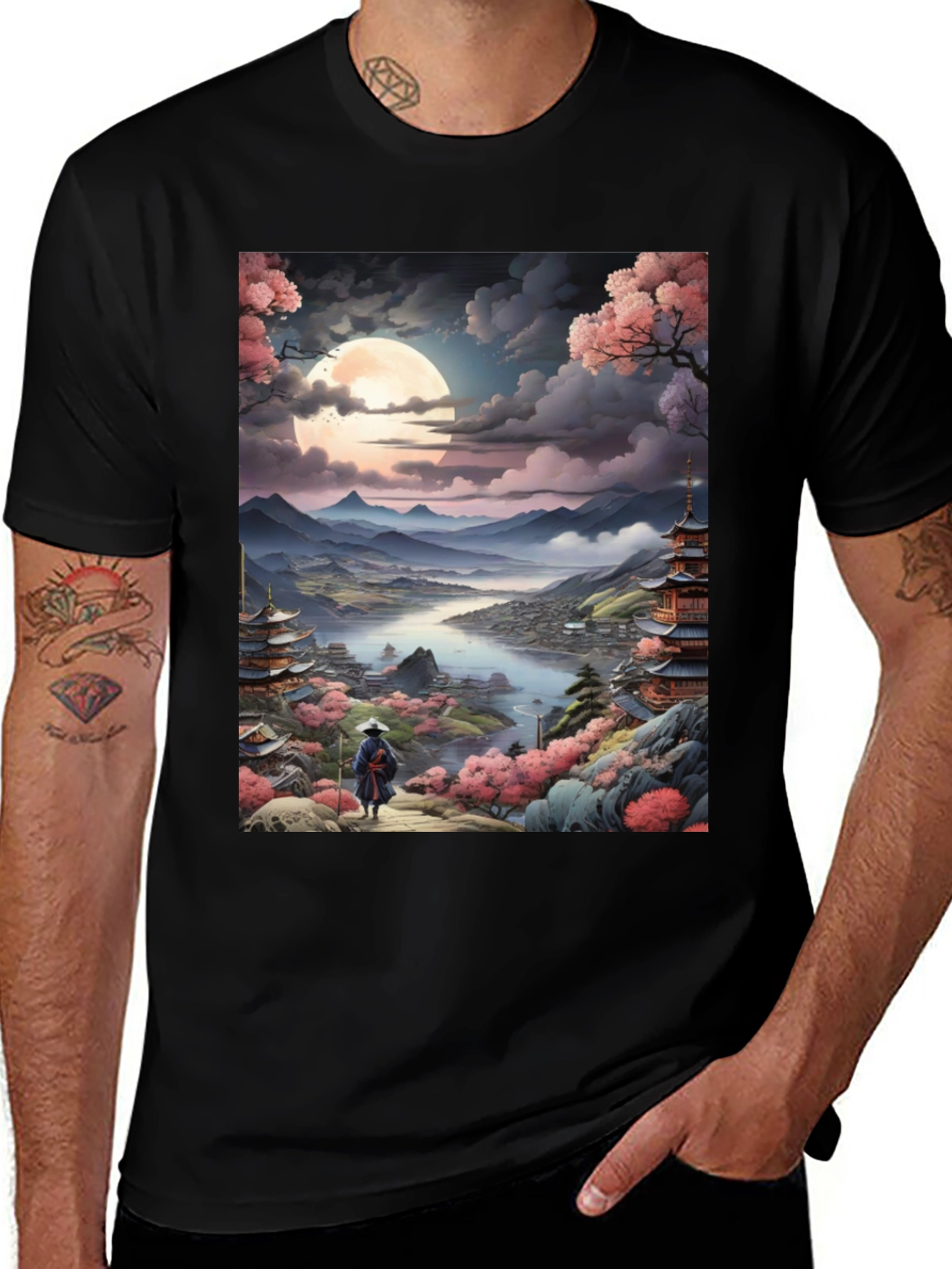 Variant 29 of Japanese Landscape Graphic T-Shirt