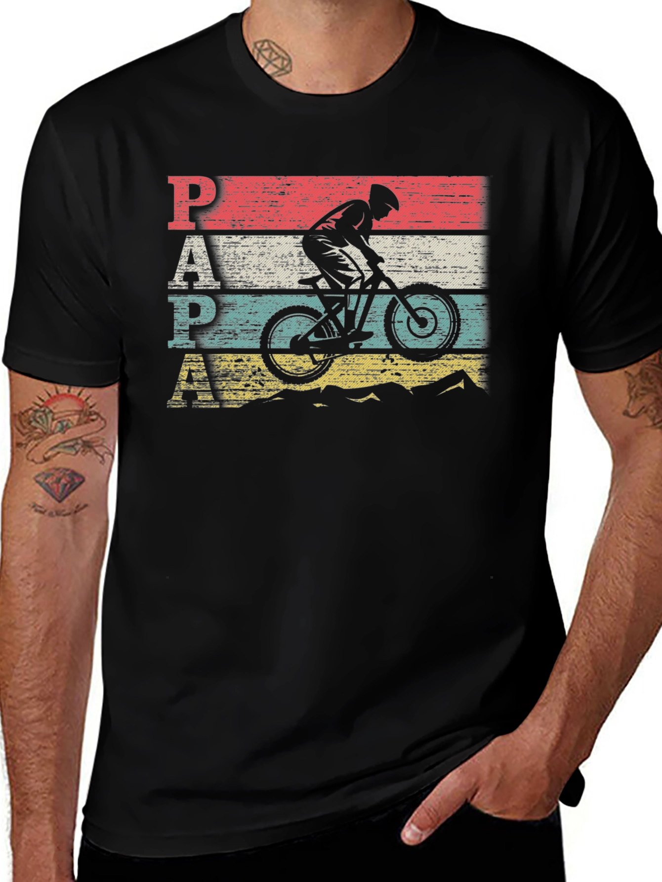 Variant 30 of Vintage Style PAPA Mountain Biker T-Shirt