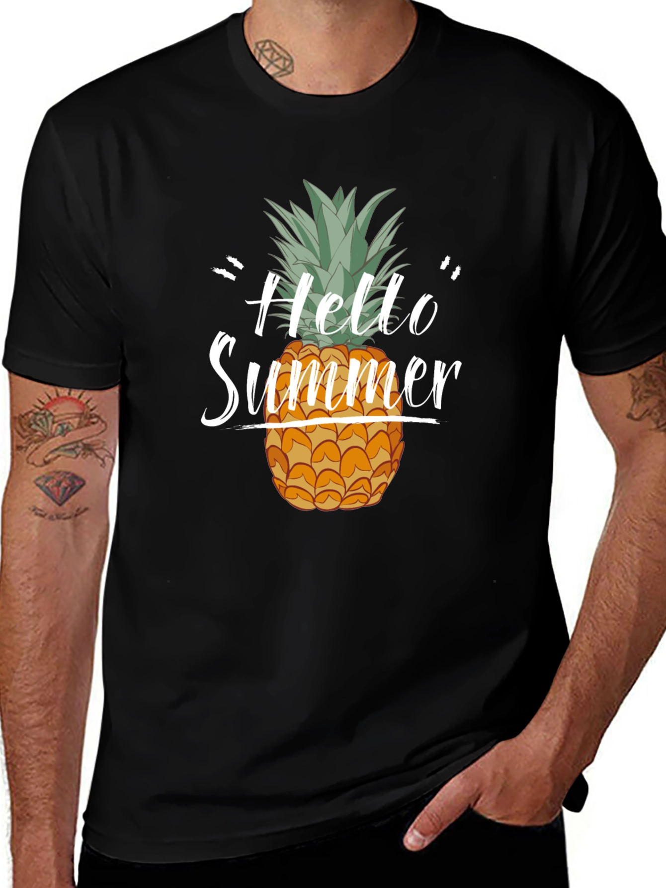 Variant 3 of Hello Summer Pineapple Graphic Tee