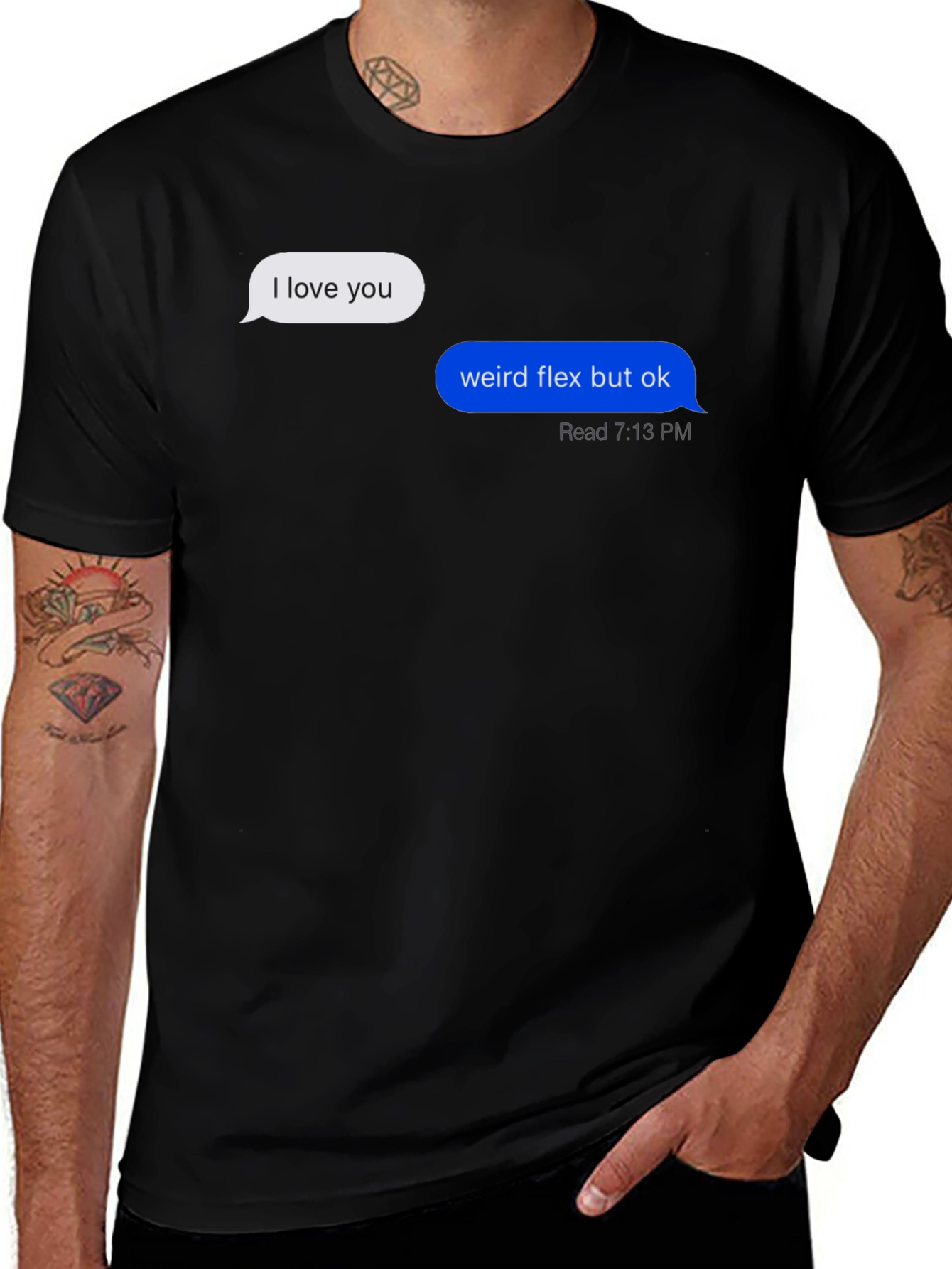 Variant 6 of Funny 'I Love You' 'Weird Flex' T-Shirt
