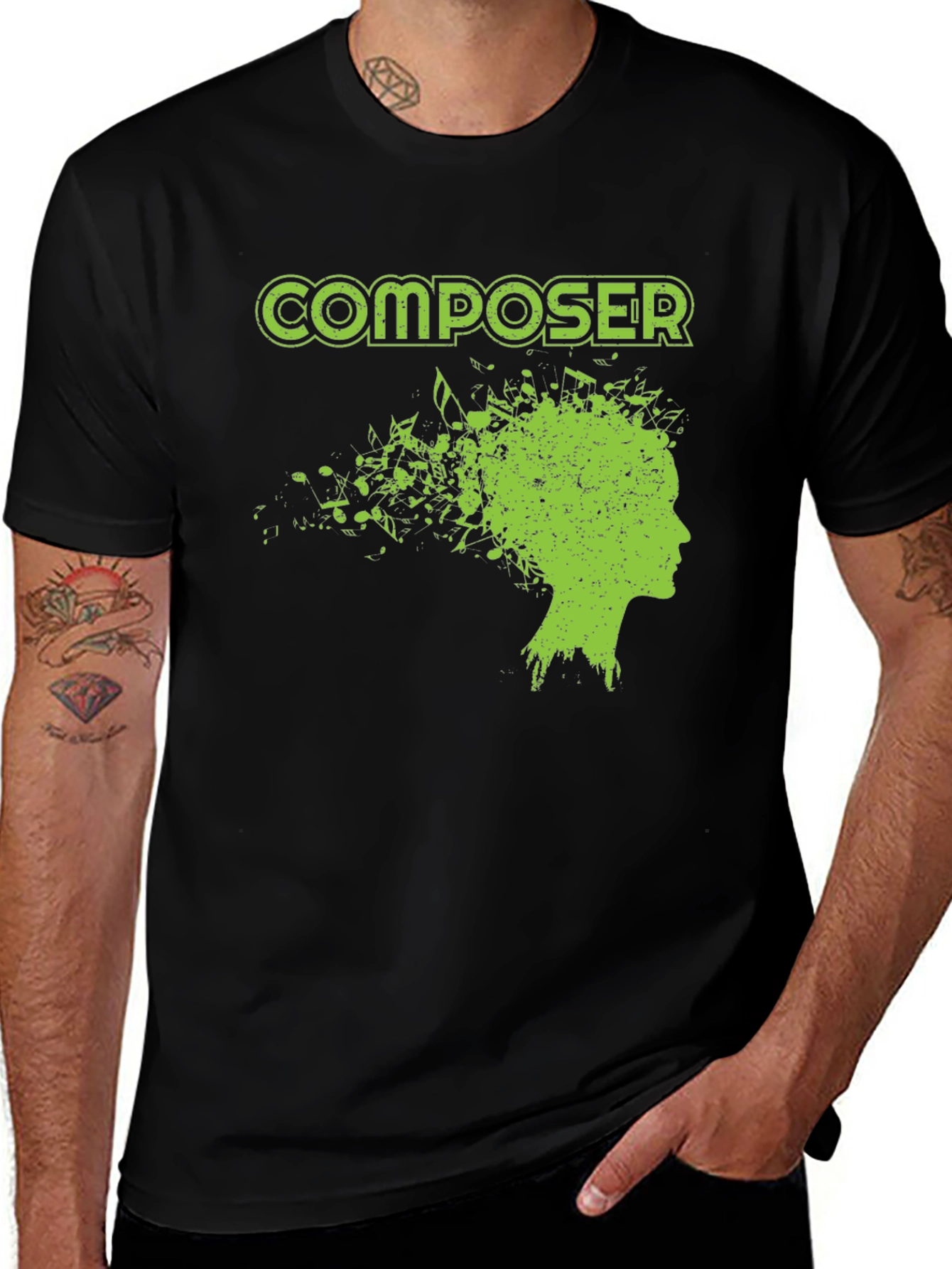 Variant 23 of Composer Music Notes Graphic T-Shirt