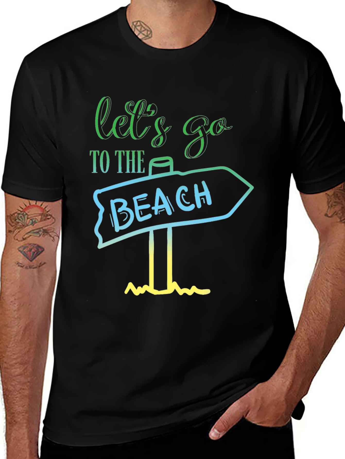 Variant 22 of Let's Go To The Beach Graphic T-Shirt