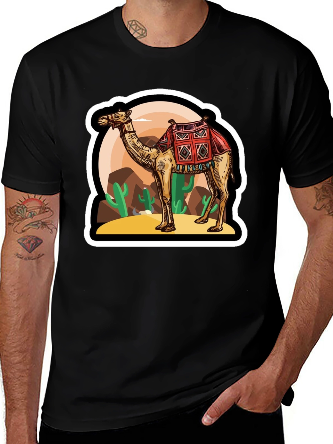 Variant 13 of Camel Desert Scene T-Shirt